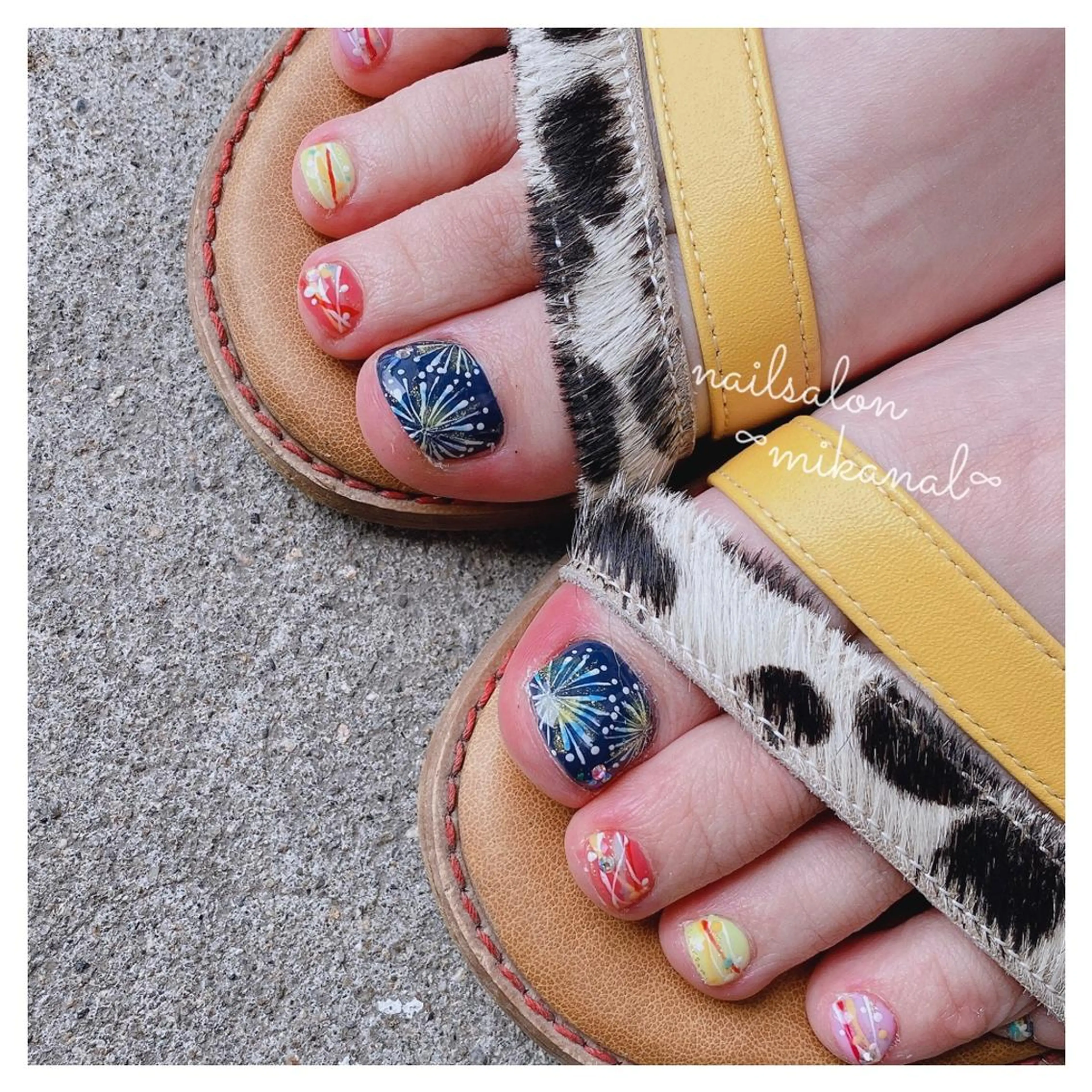 ネイル フットネイル nail salon  ∞ mikanal ∞所属・nailsalon ∞ ﾐｶﾅﾙ ∞のネイルデザイン