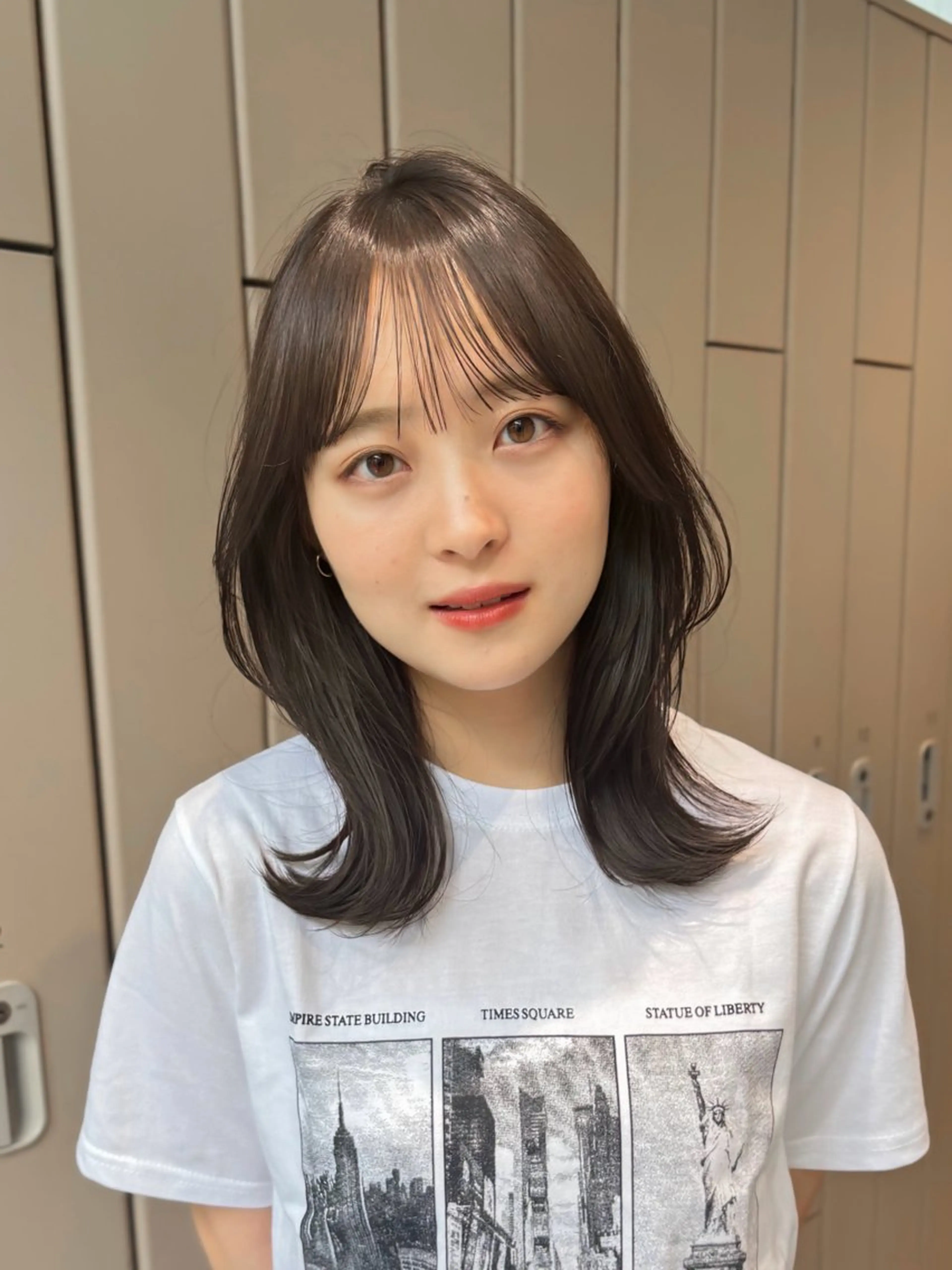 ミディアム カラー unami shibuya所属・ren ボブロブ/ミディアムのヘアスタイル