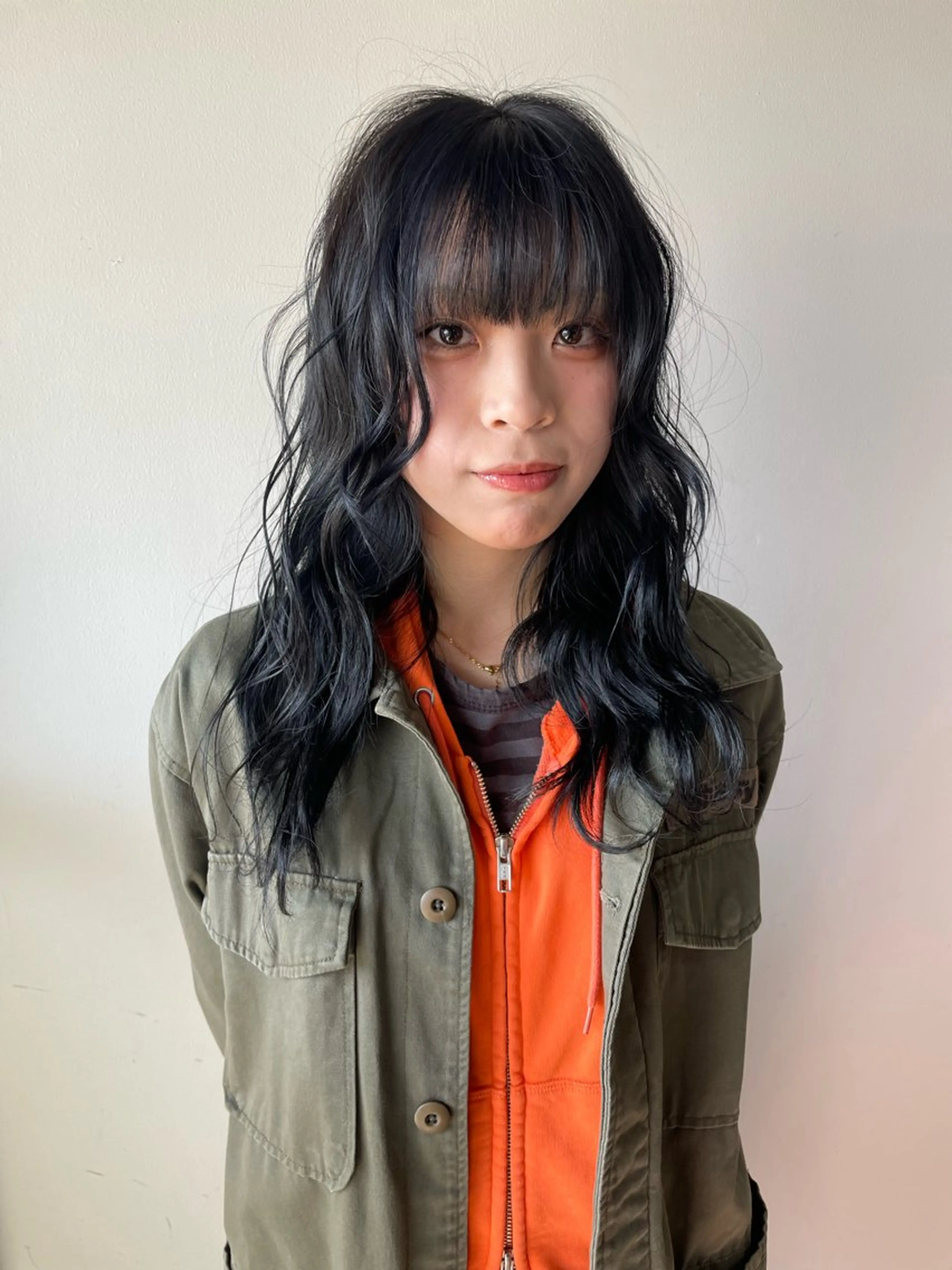 ミディアム カラー ヘアカラー カットモデル/ ハイトーン/ゆうあのヘアスタイル