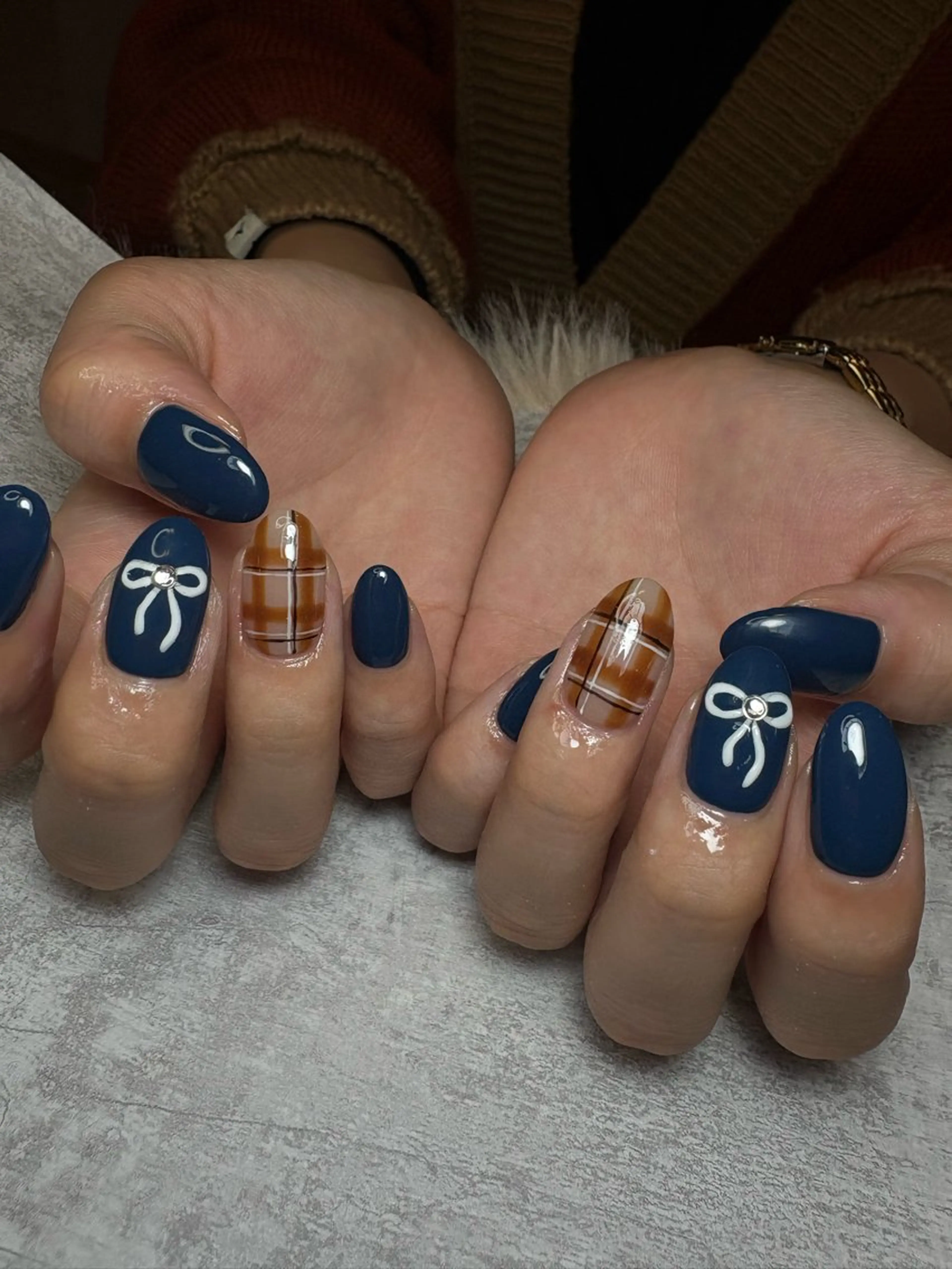 ネイル アートネイル 持ち込み リボン BEAUTY GARDEN 【nail salon unseul】所属・nana .のネイルデザイン