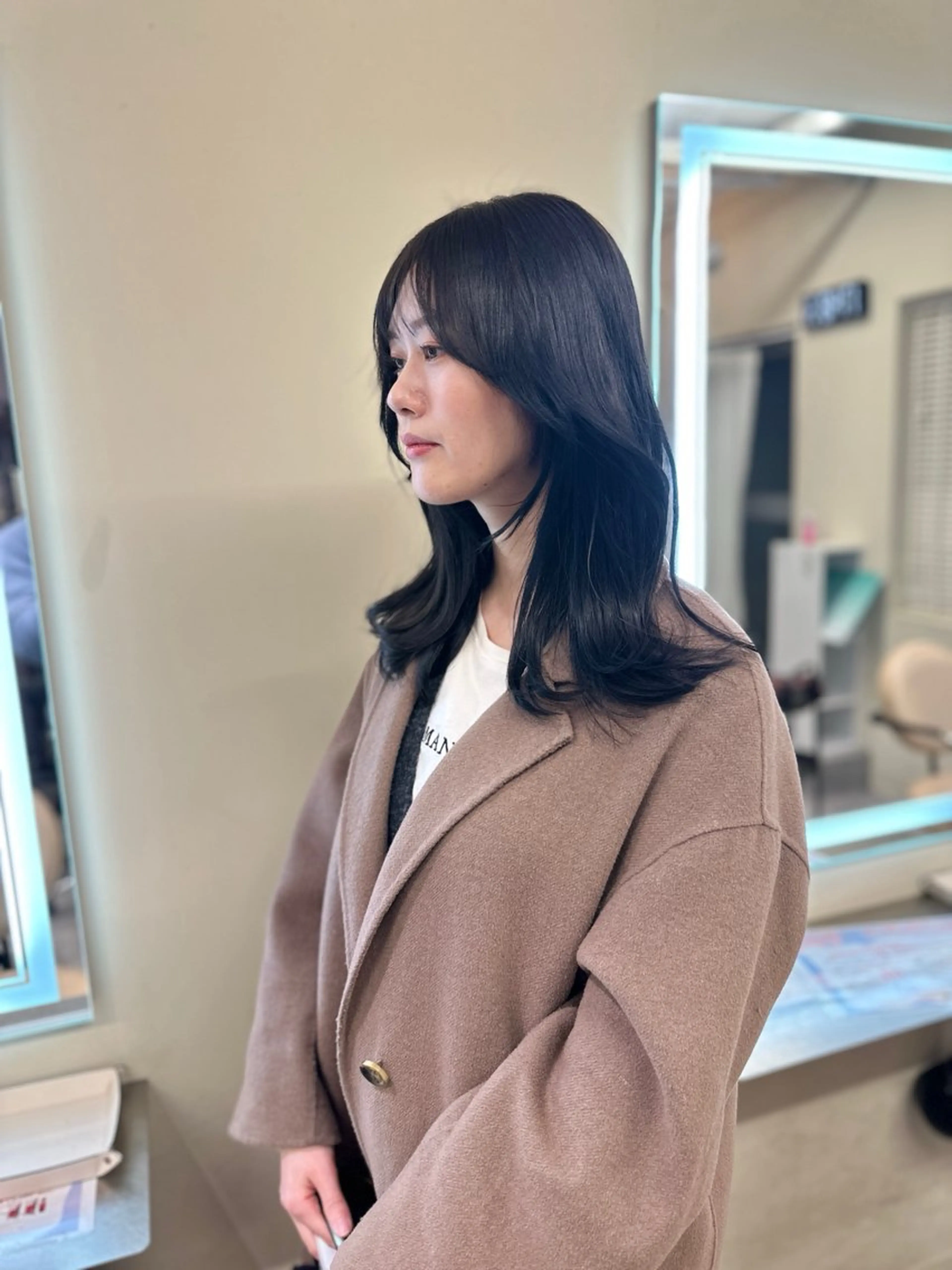 ミディアム カラー アディクシーカラー バレイヤージュ ブリーチ デザインカラー ダブルカラー opus 店長大和 レイヤー/赤み消しのヘアスタイル