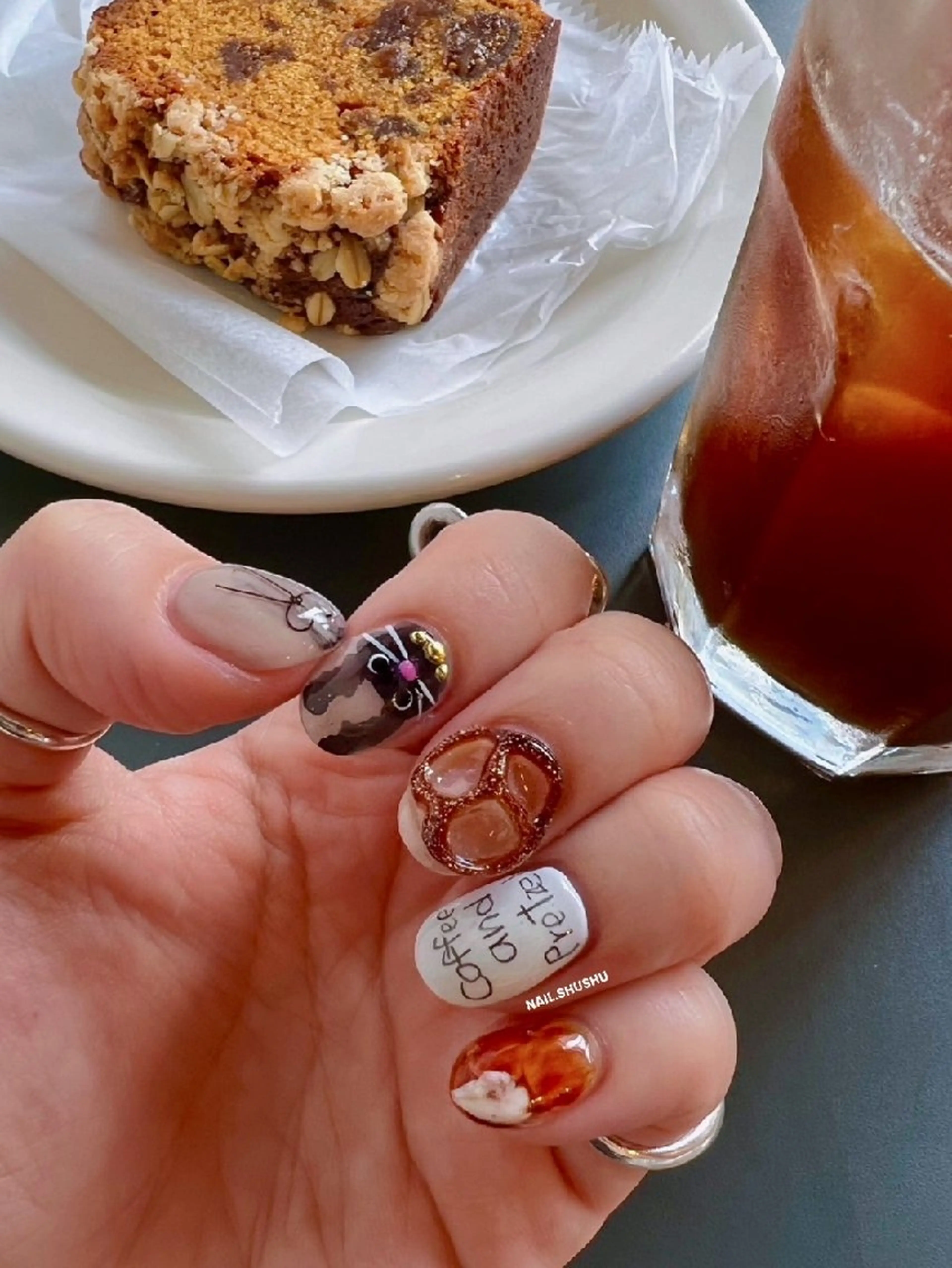 ネイル ハンドネイル 3dパーツ/流行り 👧shushu❤️のネイルデザイン