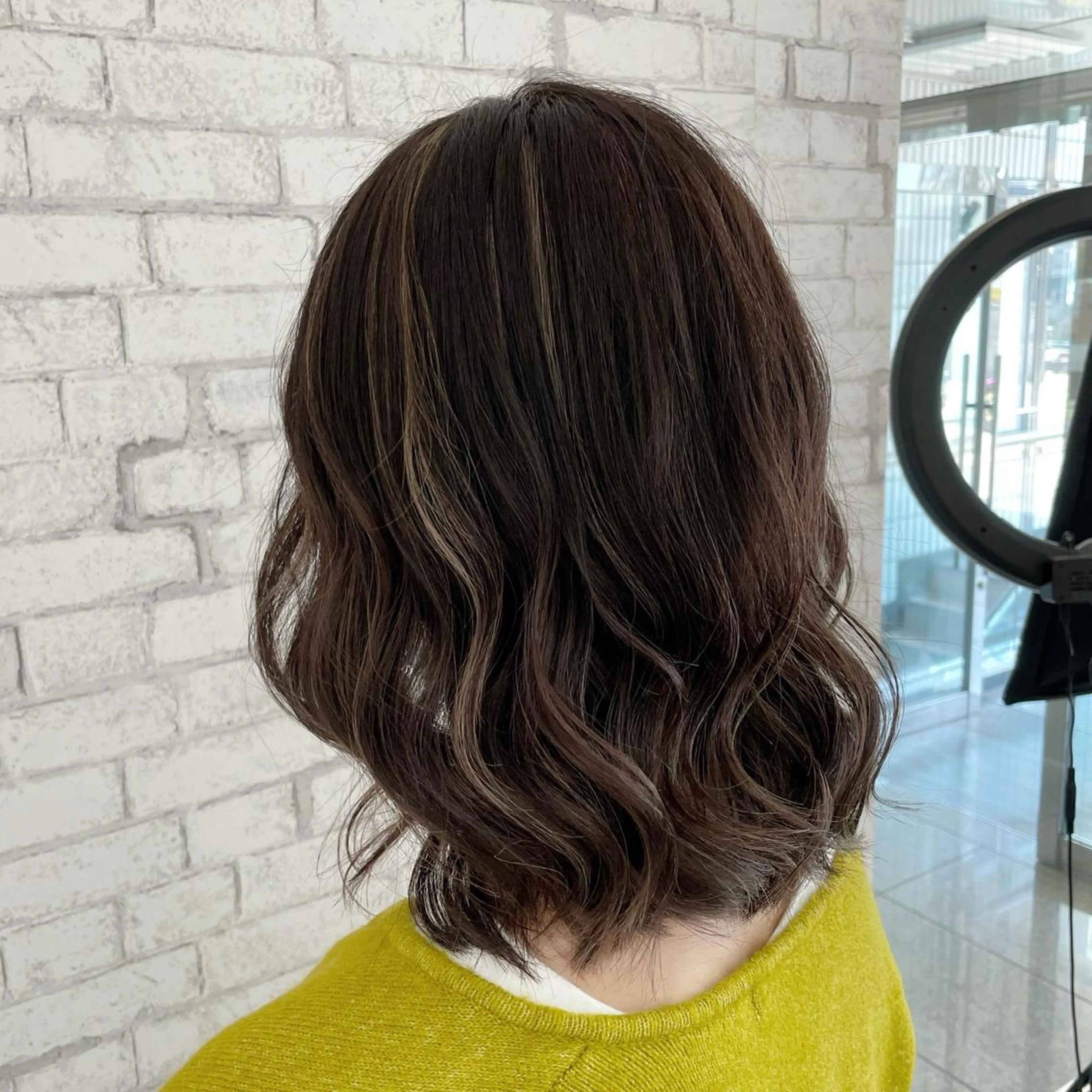 ミディアム カラー ヘアカラー 低ダメージ特化🌱 佐野優斗のヘアスタイル