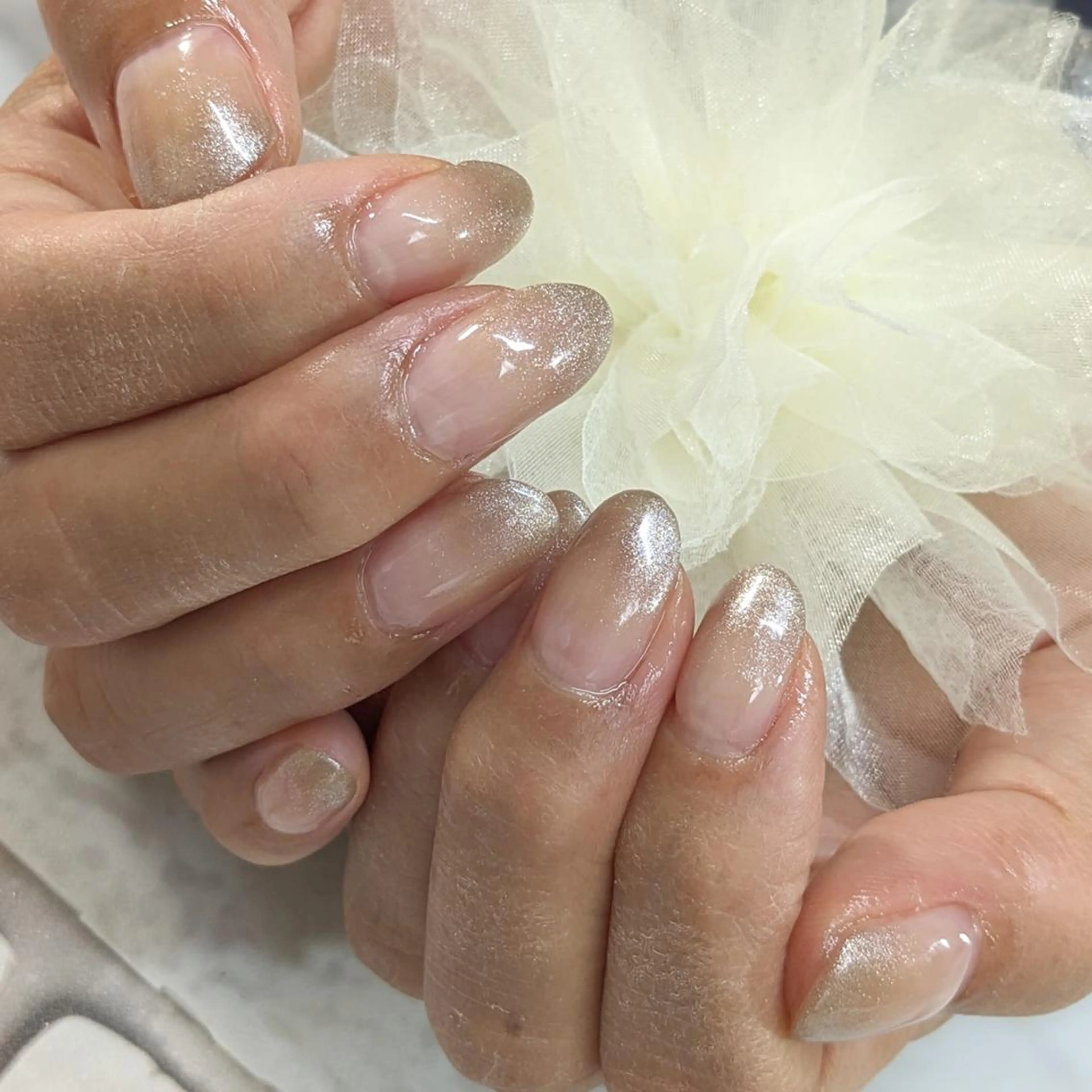 ネイル グラデーション マグネットネイル オフィスネイル ハンドネイル ネイルサロンベルティ .keikoのネイルデザイン