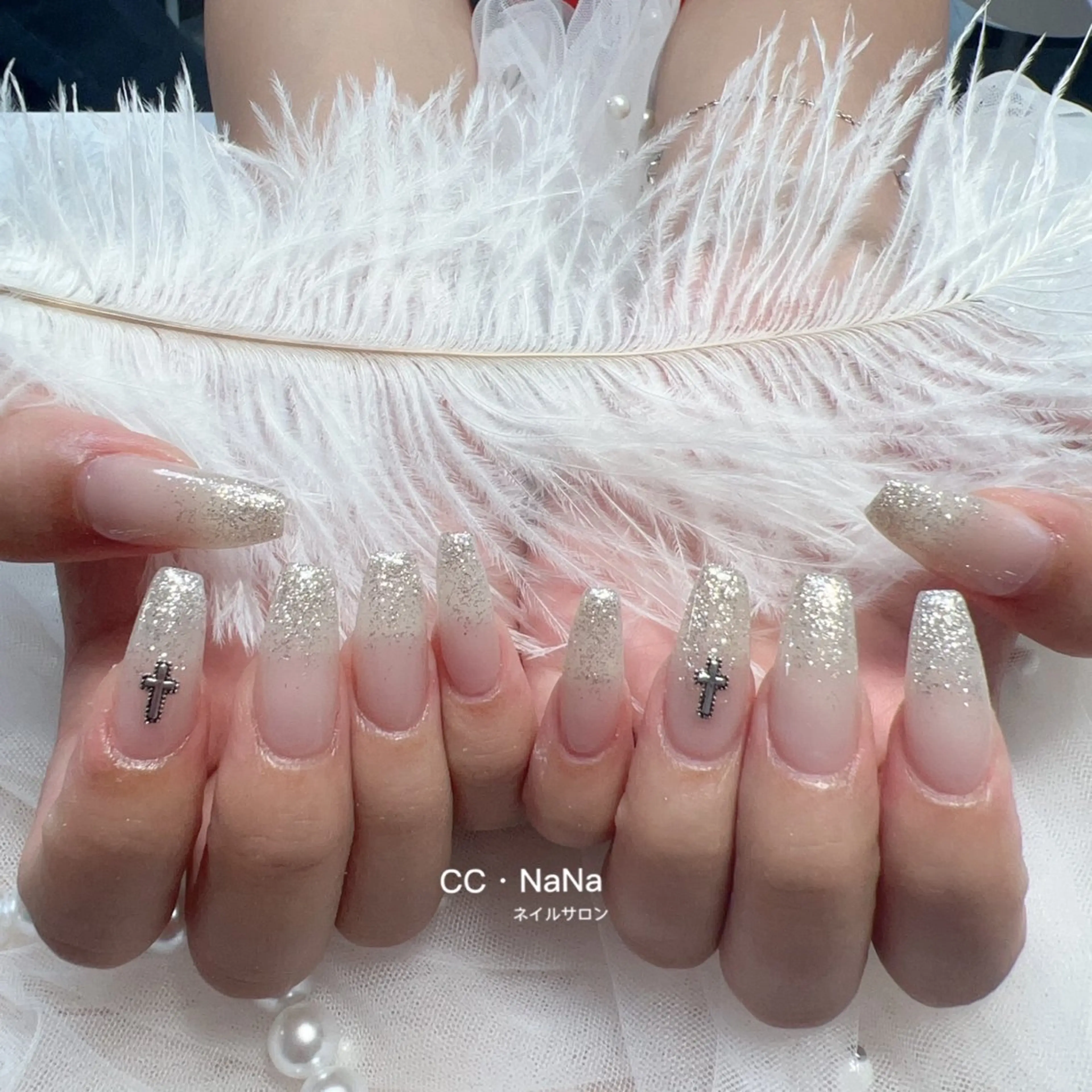 ネイル ハンドネイル 💎CC・NaNa 韓国風ネイル🌙Cのネイルデザイン