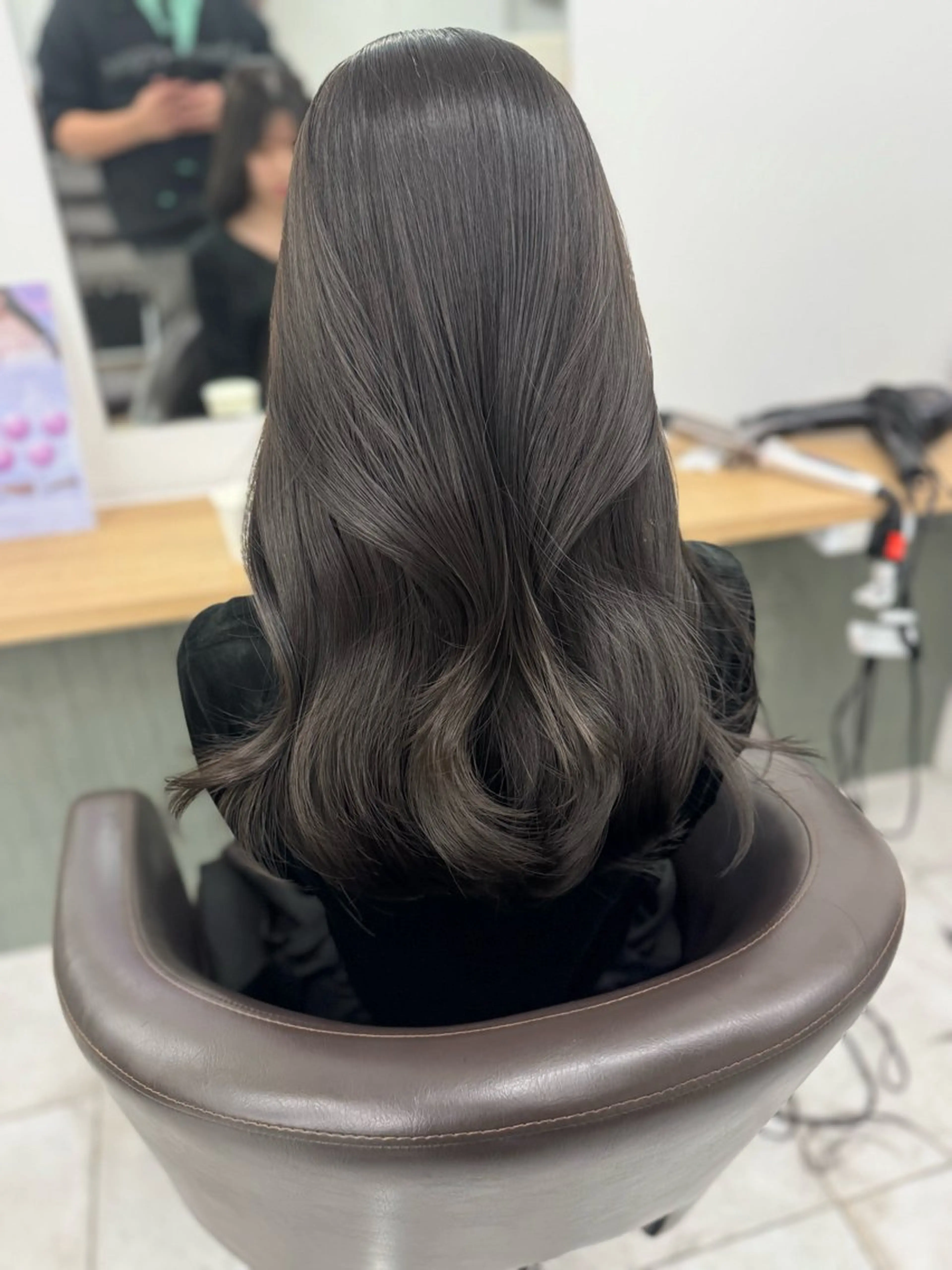 ロング カラー カット ヘアカラー トリートメント 赤み消し韓国ヘア レイヤー縮毛🤍渡邉のヘアスタイル