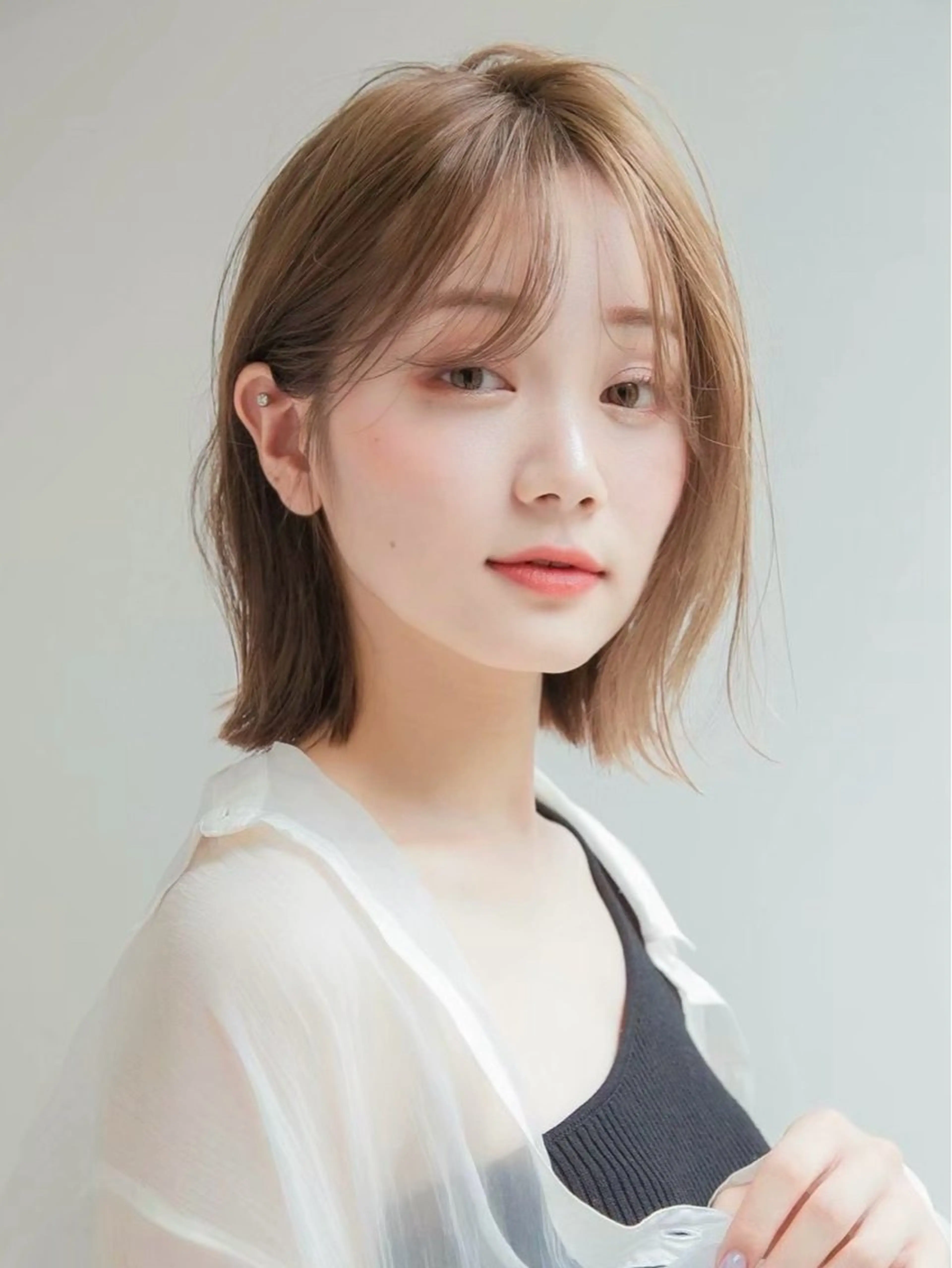 ミディアム 縮毛矯正/韓国ヘア /レイヤー🎀ミズキのヘアスタイル