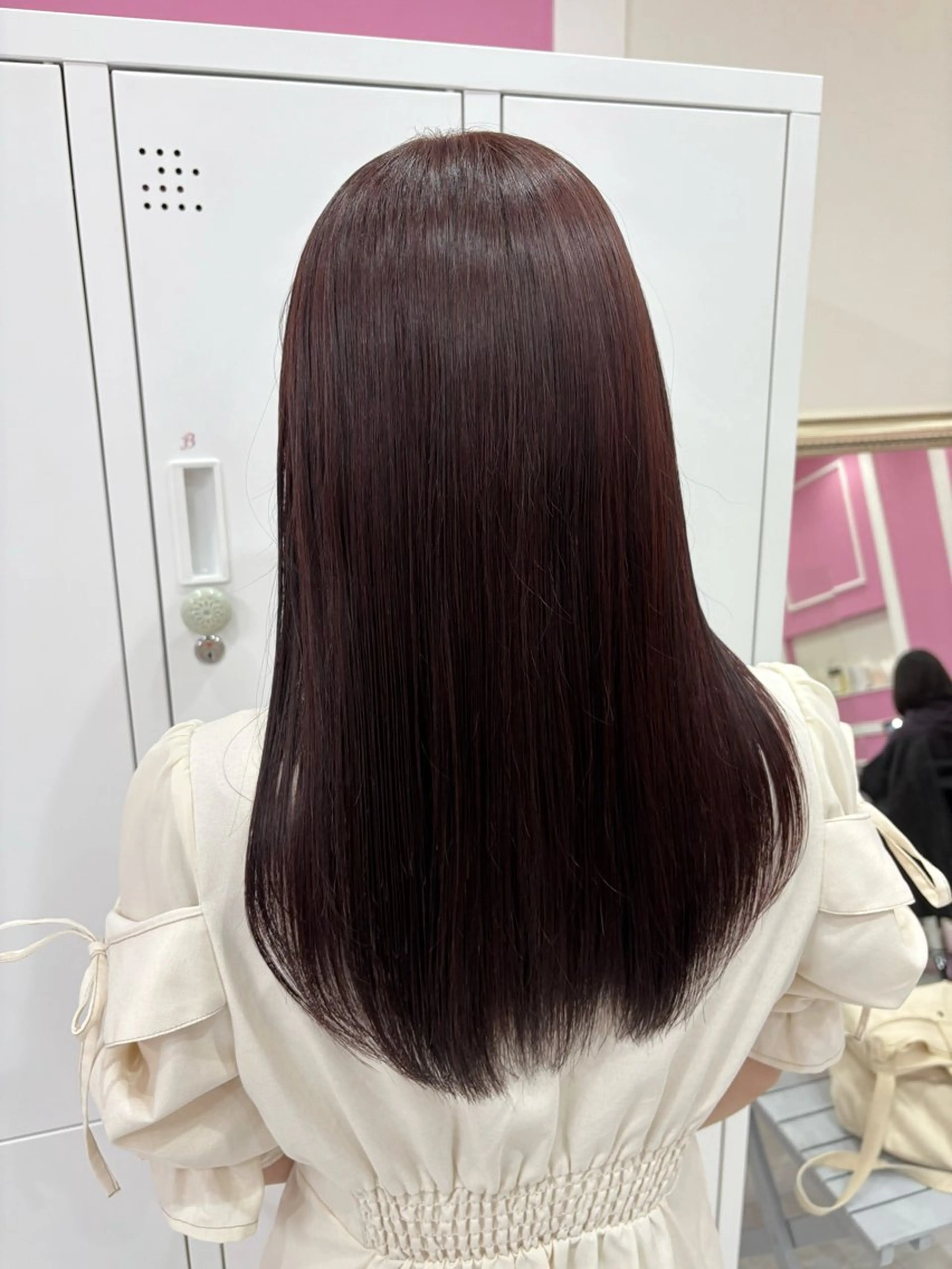 ロング カラー ピンクカラー Hirona 縮毛矯正/髪質改善のヘアスタイル