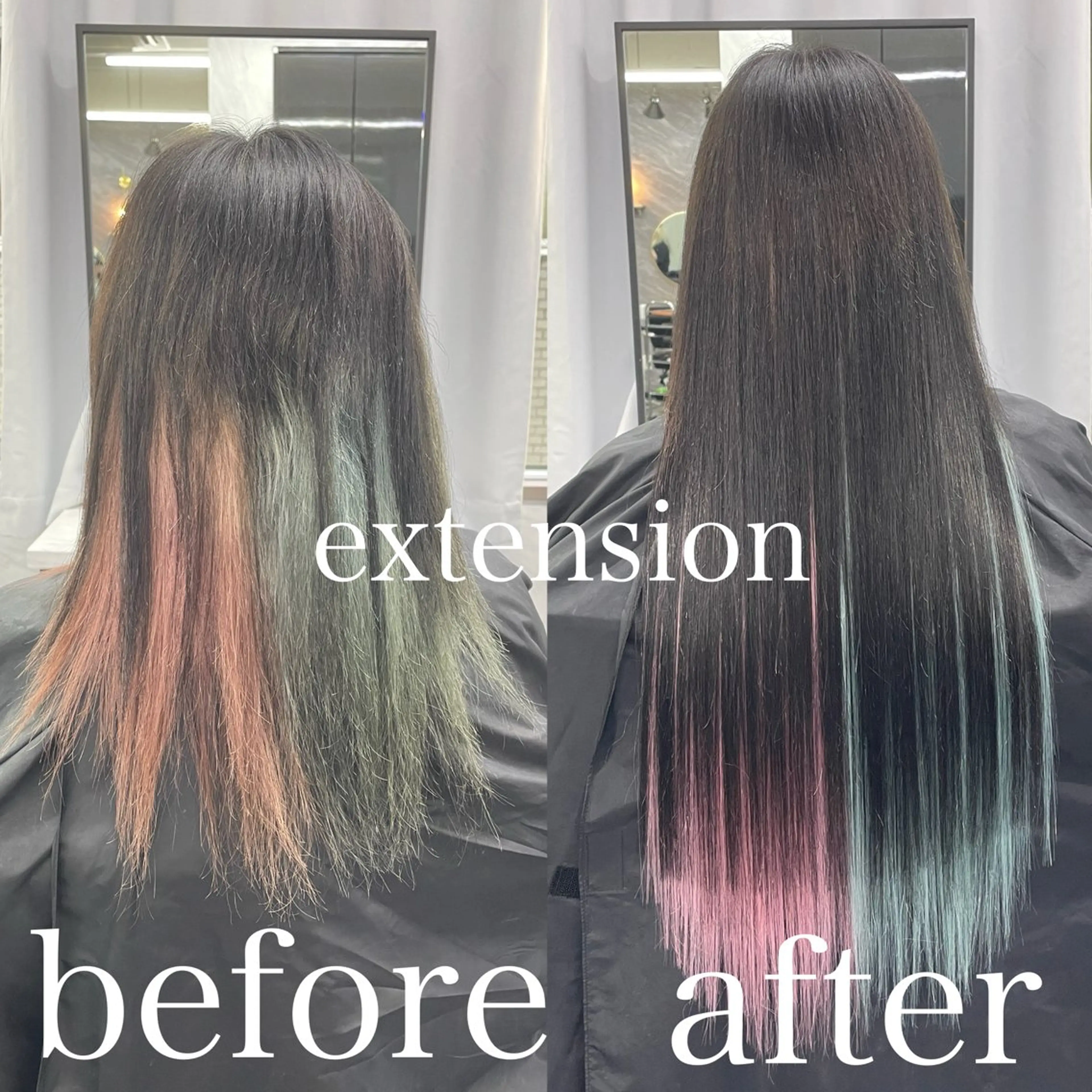 ロング カラー ヘアカラー エクステ エクステ🩵ブリーチ 韓国ヘア🩵KAEのヘアスタイル