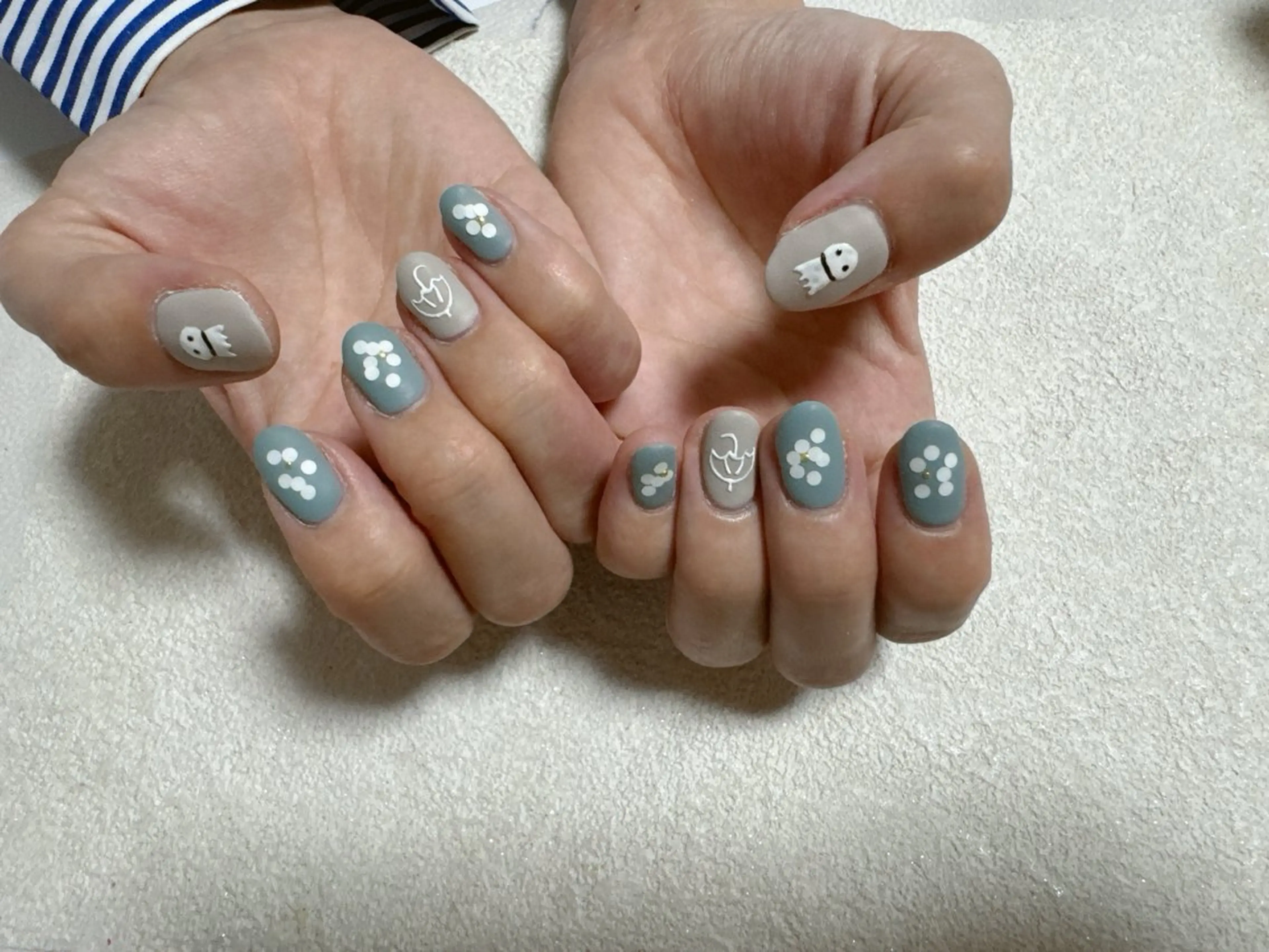 ネイル アートネイル ジェルネイル マットネイル メンズネイル パラジェル kiki nail たまプラーザのネイルデザイン