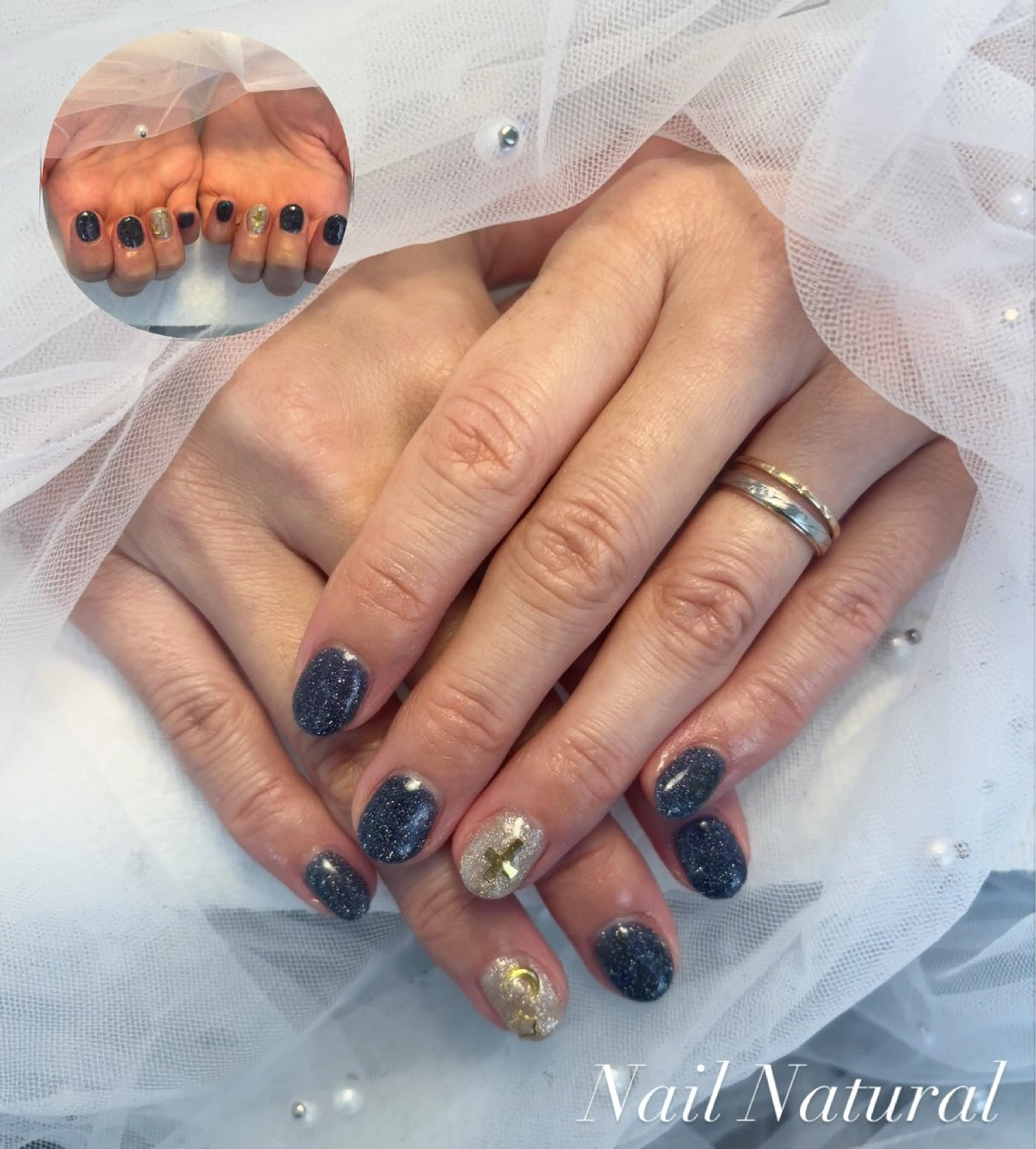 ネイル フラッシュネイル フットネイル フレンチネイル ジェルネイル ガラスフレンチ ハンドネイル Nail salon Natulalのネイルデザイン