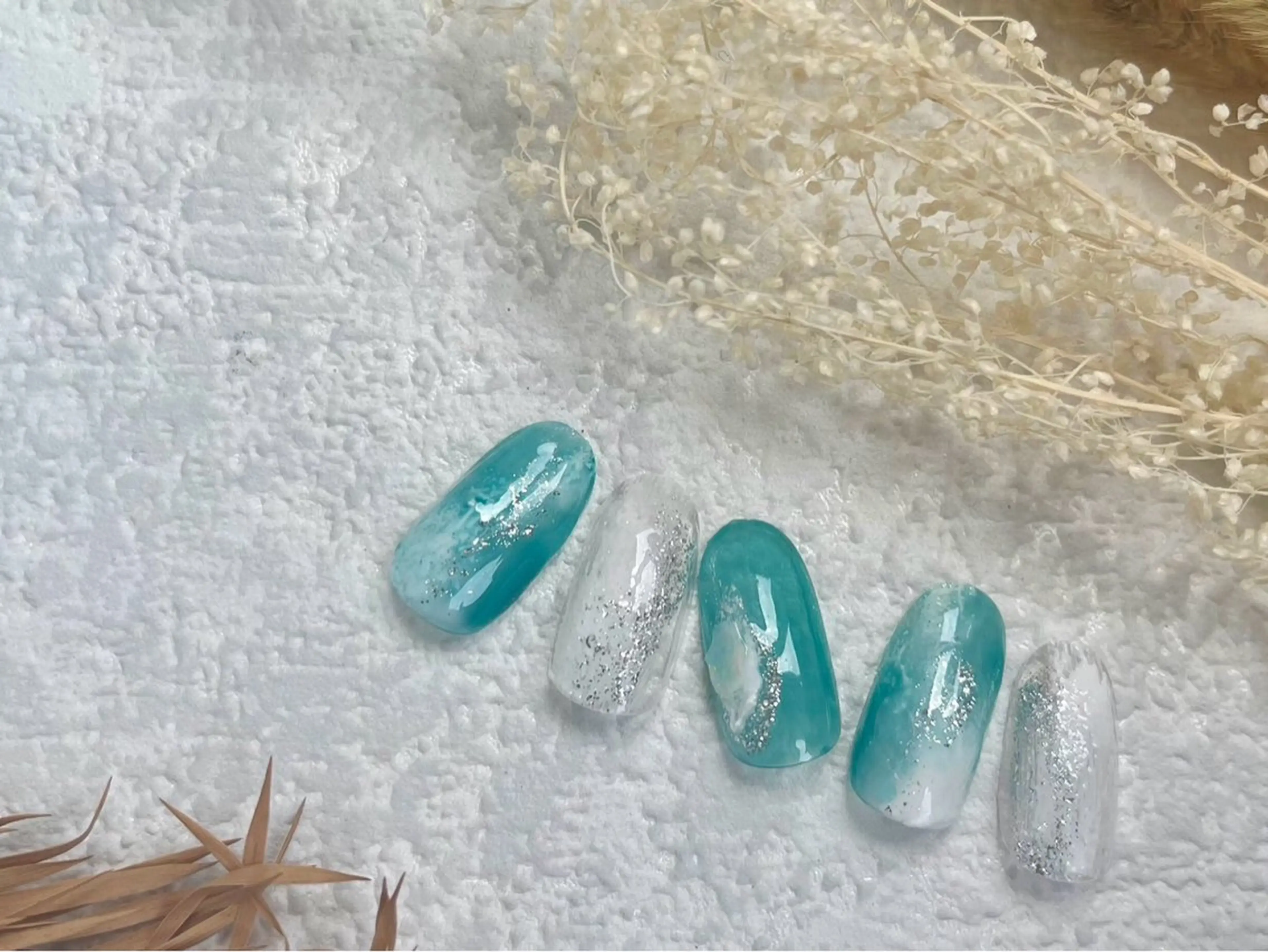 ネイル ジェルネイル メンズネイル パラジェル 夏ネイル ワンホンネイル ハンドネイル kiki nail 二子玉川のネイルデザイン