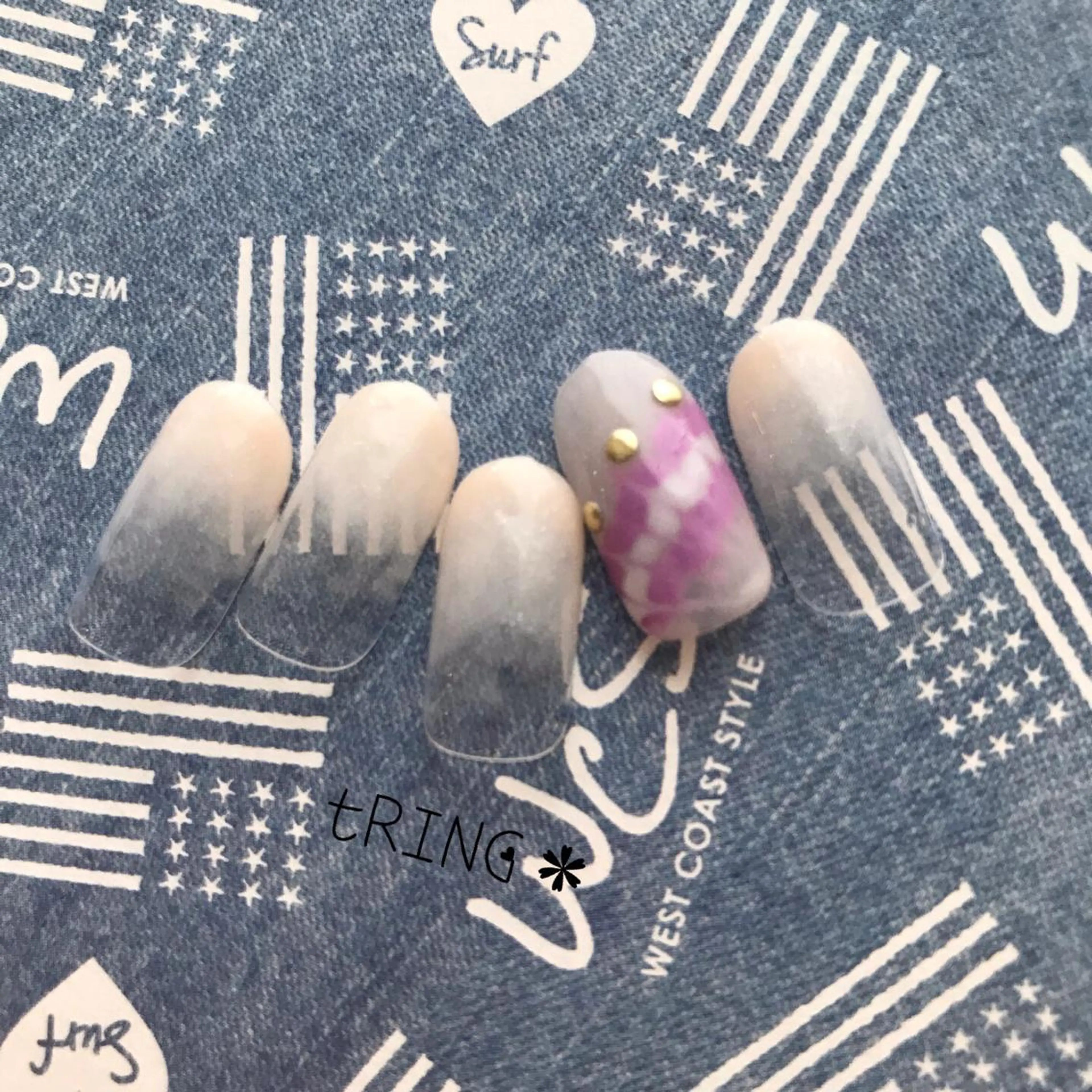 ネイル ハンドネイル tRING＊ しいの木台のネイルデザイン