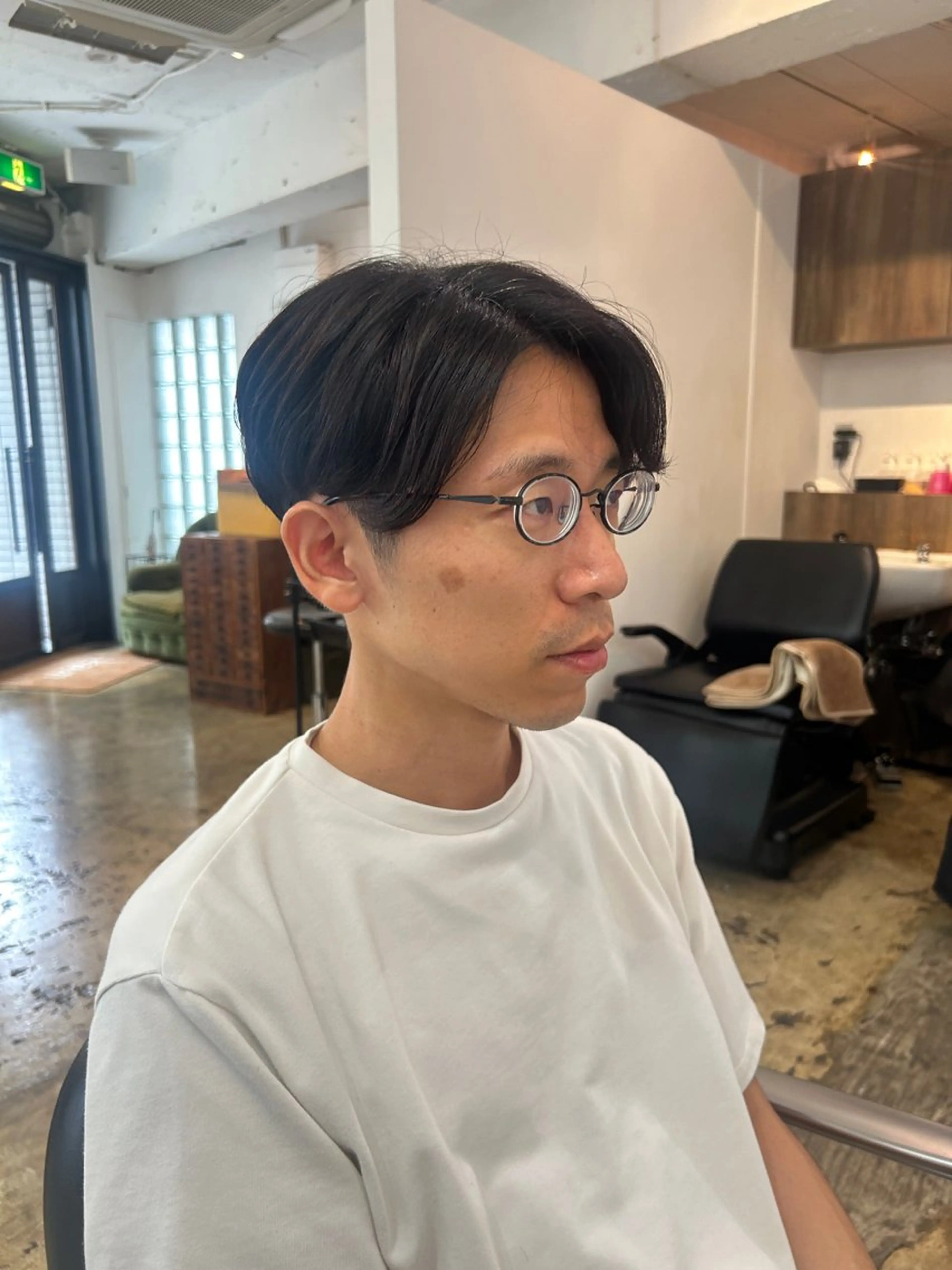 ショート メンズ センターパート kauti 池袋店所属・メンズカット🍀 かねだしおりのヘアスタイル