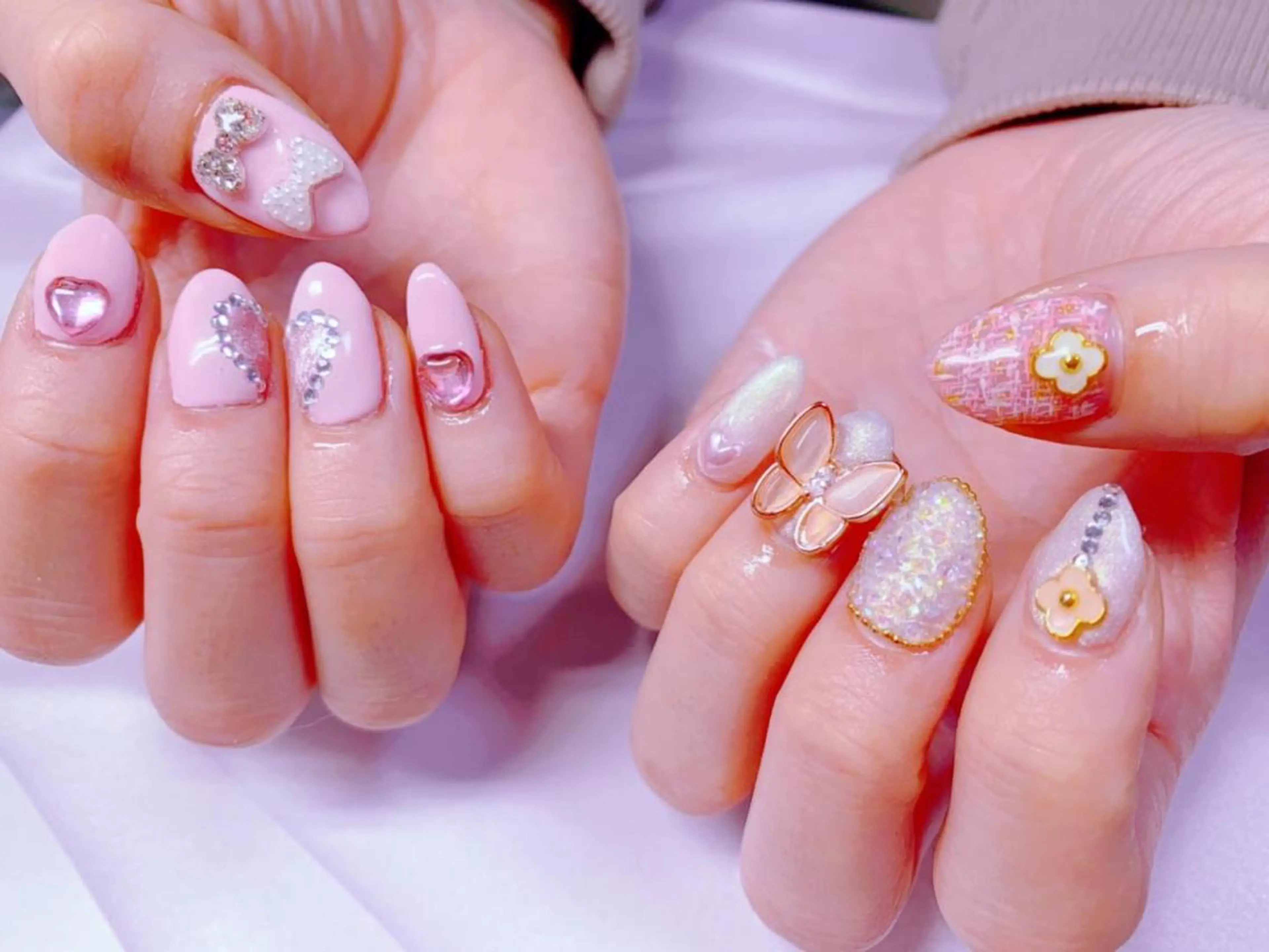 ネイル ピンク ホワイト 痩身/脱毛/ネイル HARUKAのエステ・リラクイメージ