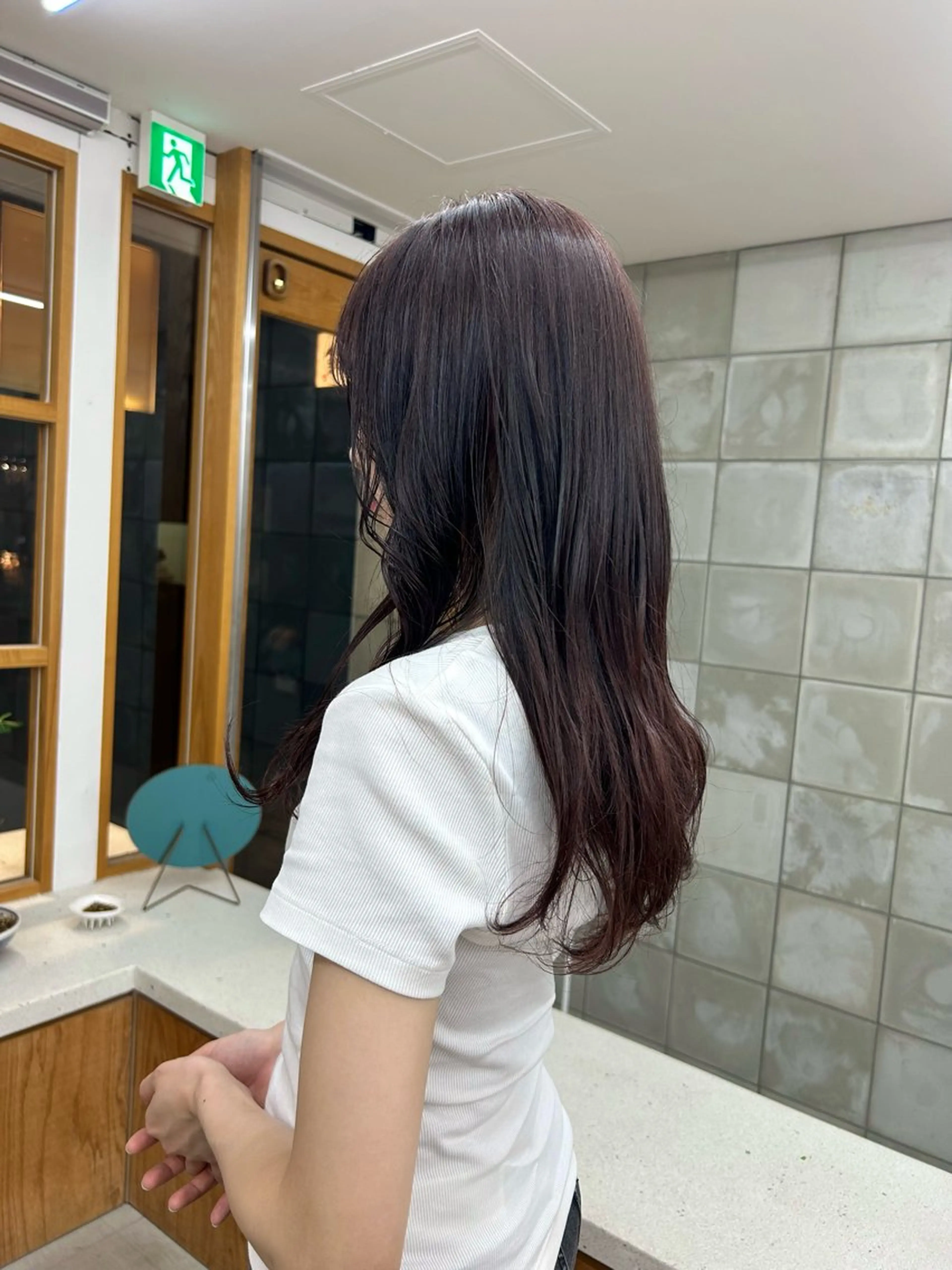 セミロング ラベンダーブラウン トリートメント ヘアカラー トリートメント taoka ayaのヘアスタイル