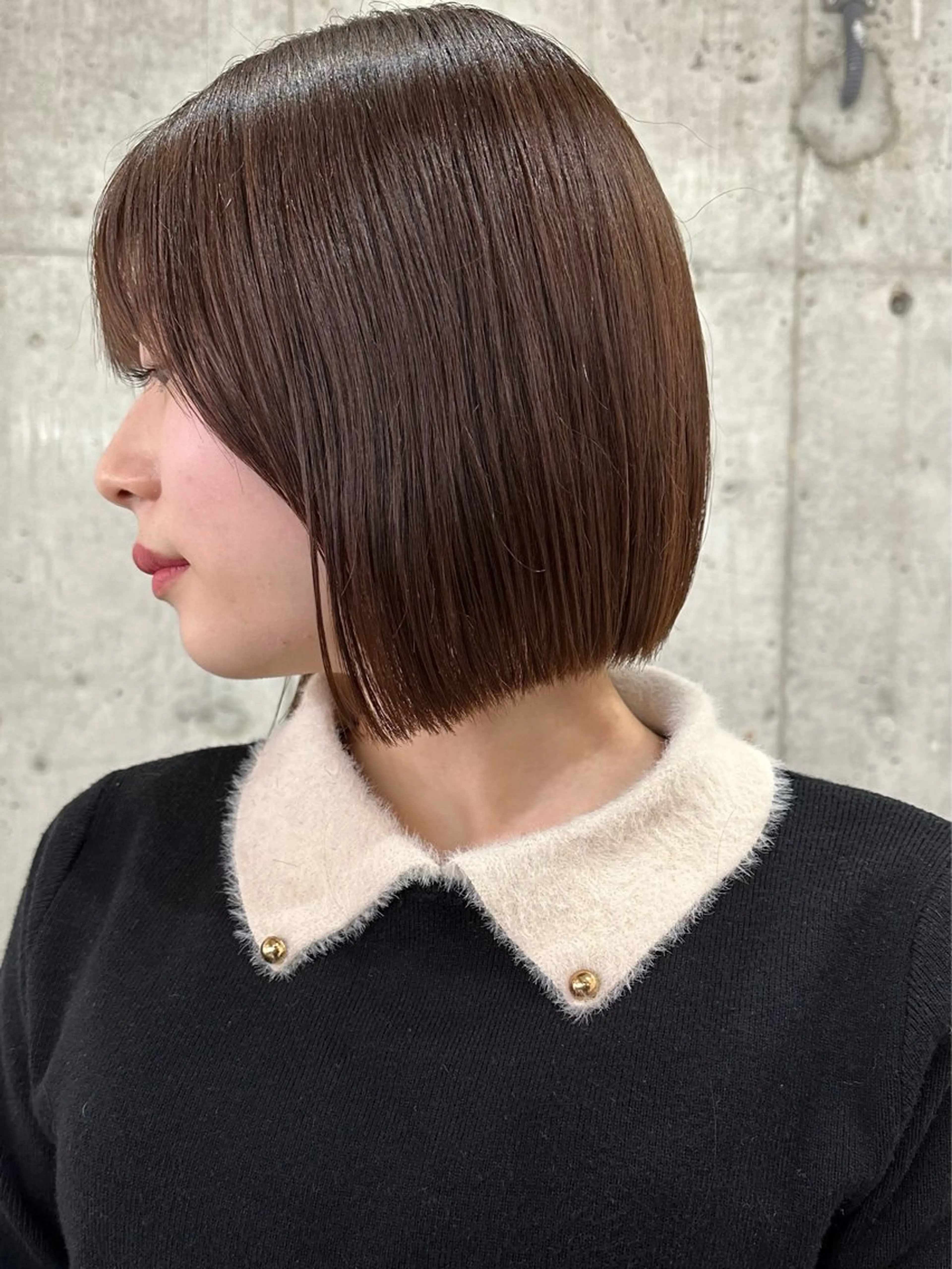 ショート 切りっぱなしボブ/ デザインカラー店長のヘアスタイル