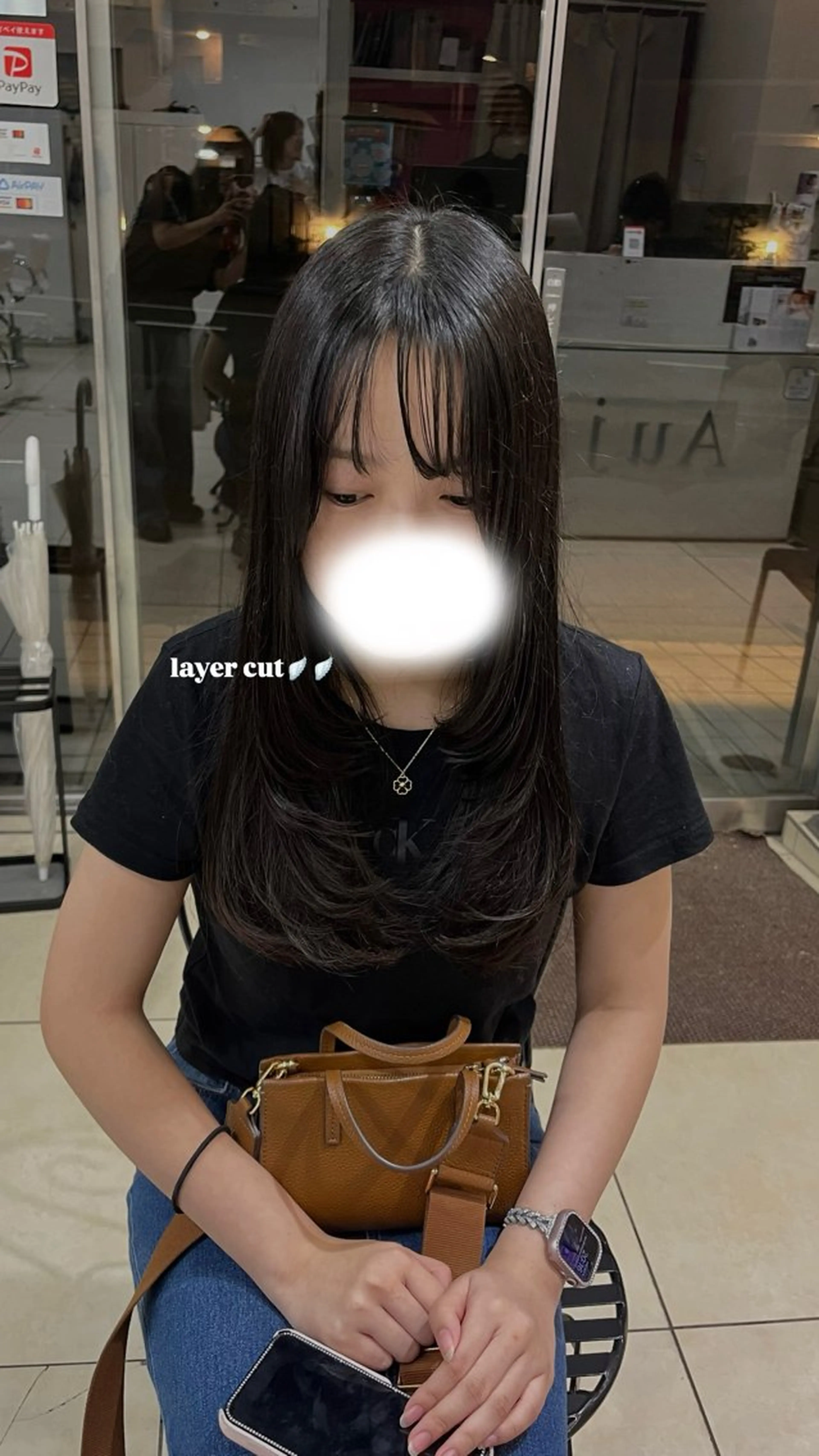 セミロング カット トリートメント 【髪質改善カラー】 あむ·. ⟡ 🖤のヘアスタイル