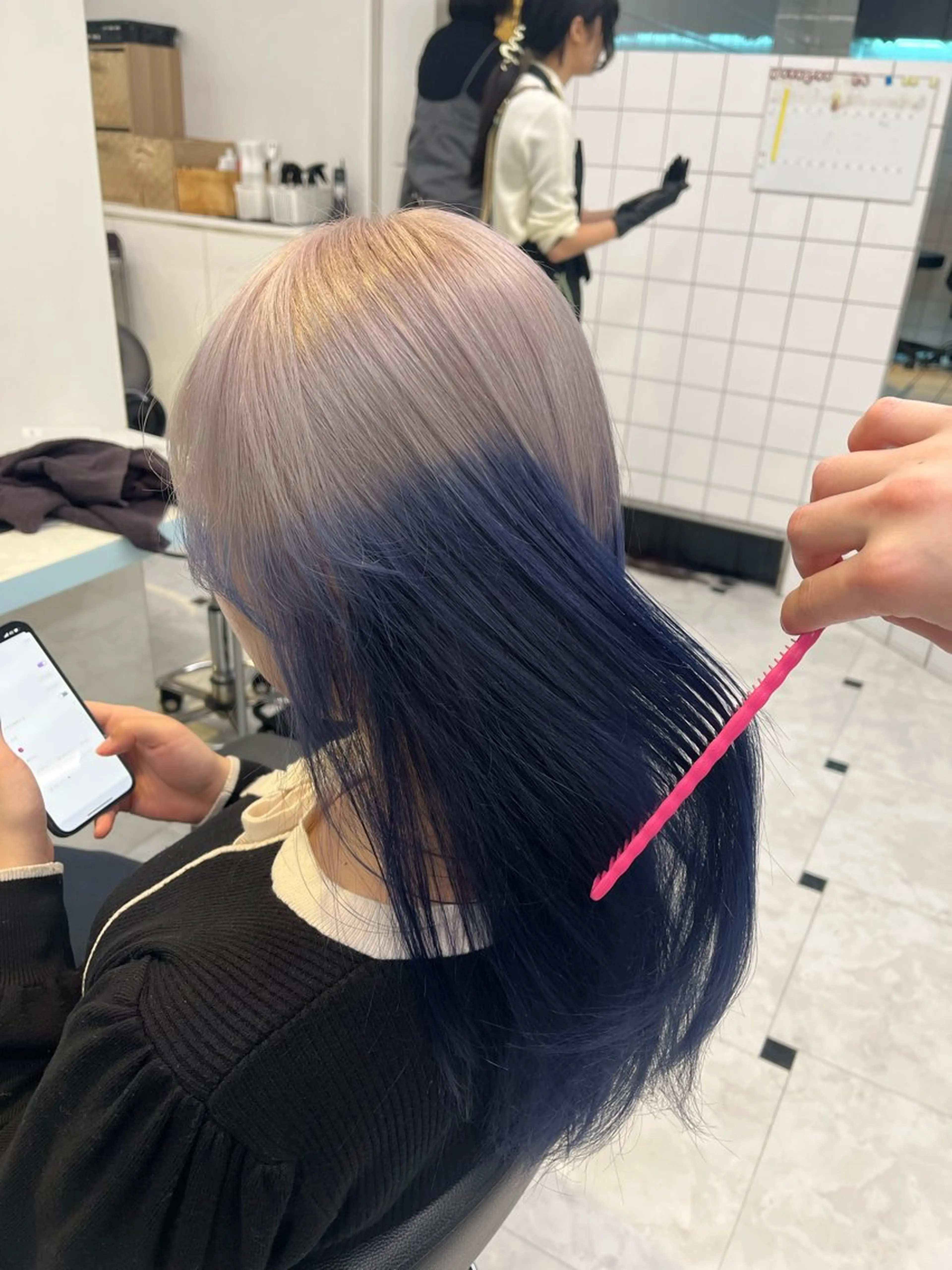 ロング カラー ヘアカラー トリートメント ブリーチカラー 🩵MIZUKIのヘアスタイル