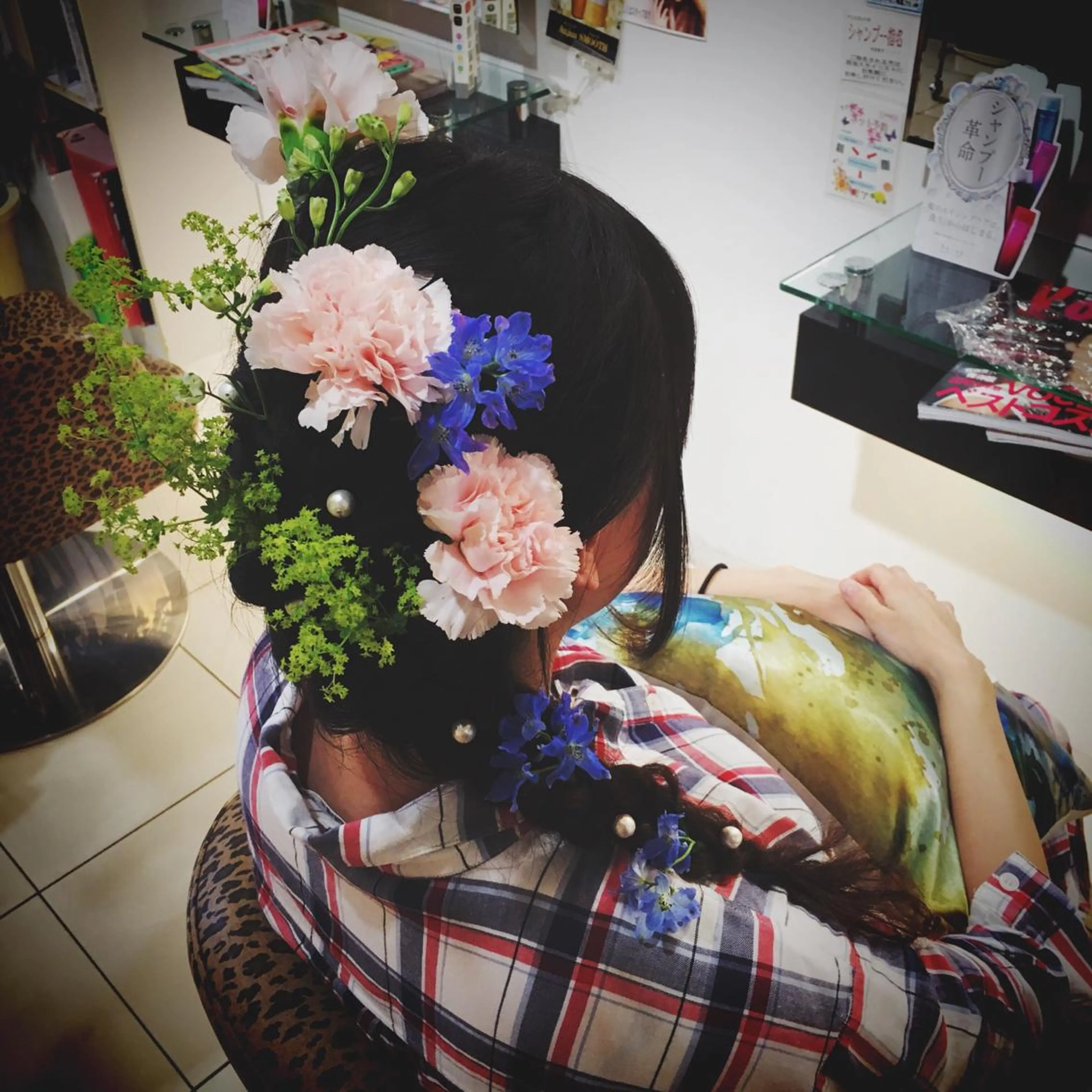 ロング カラー パーマ ヘアアレンジ 橋本 慶司のヘアスタイル