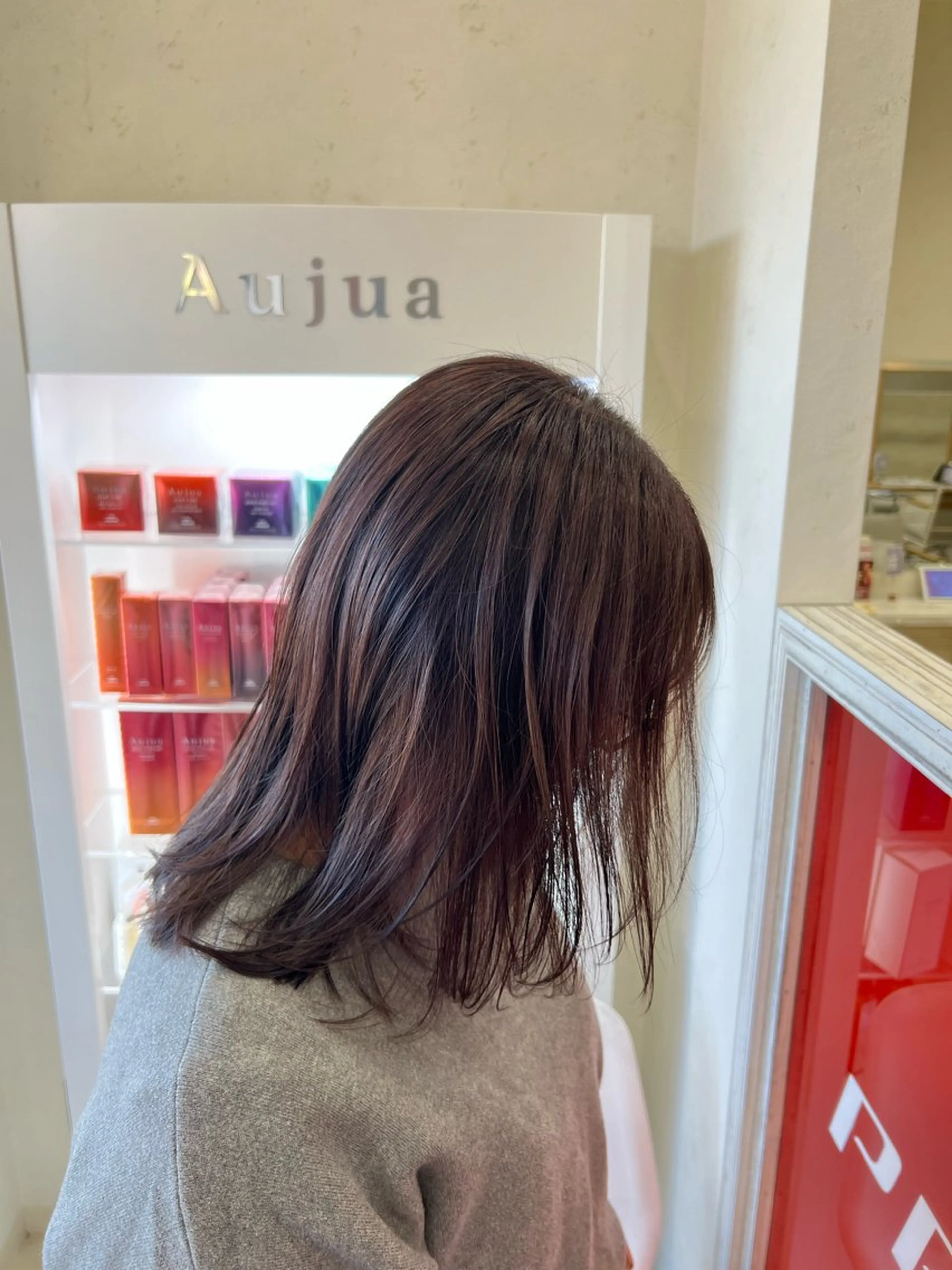 セミロング カラー カット ヘアカラー 太白区/白髪ぼかし ハイライト/千葉達人のヘアスタイル