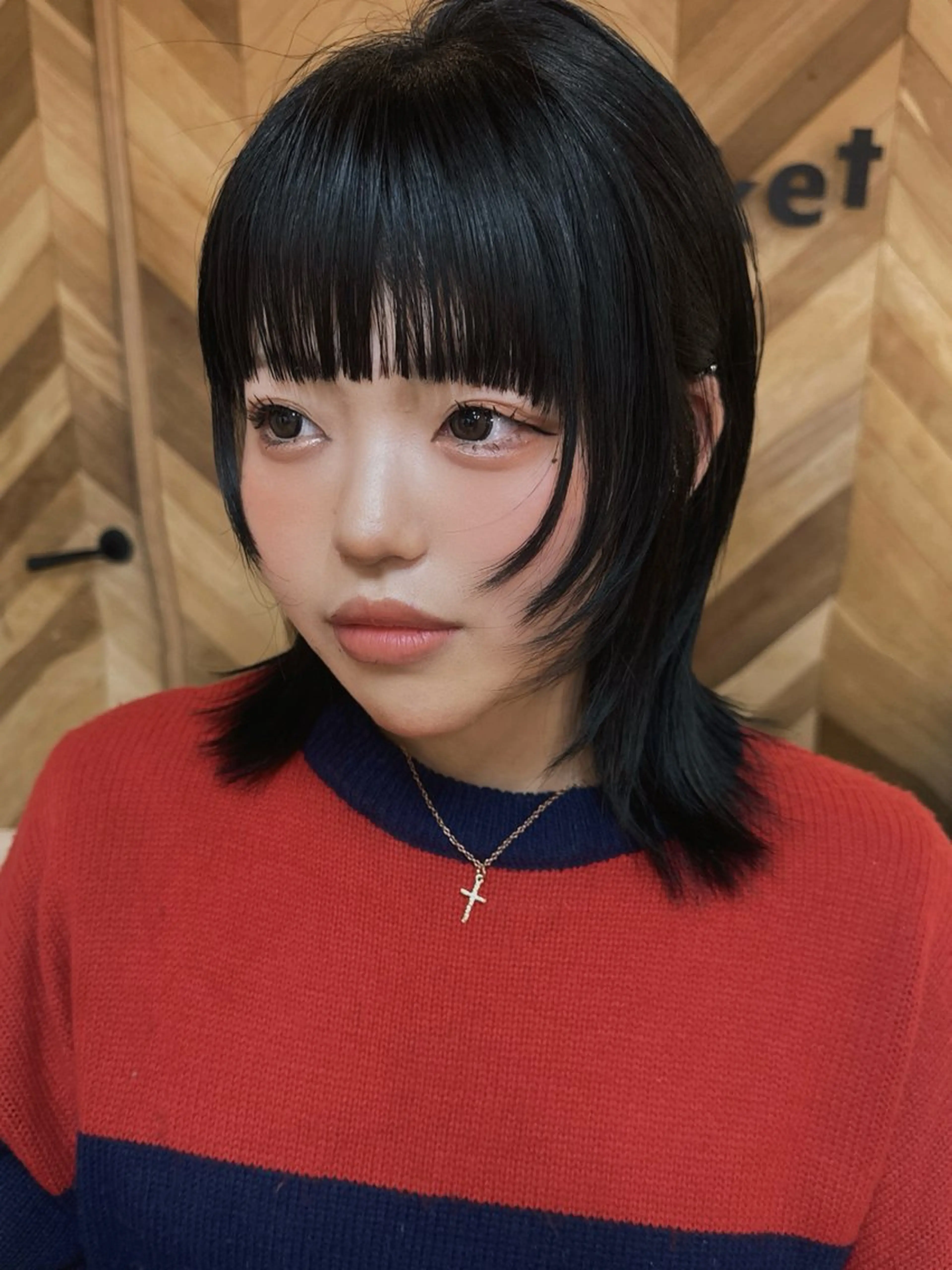 ミディアム カラー カット ヘアカラー Pocket仙台 💚モエリのヘアスタイル