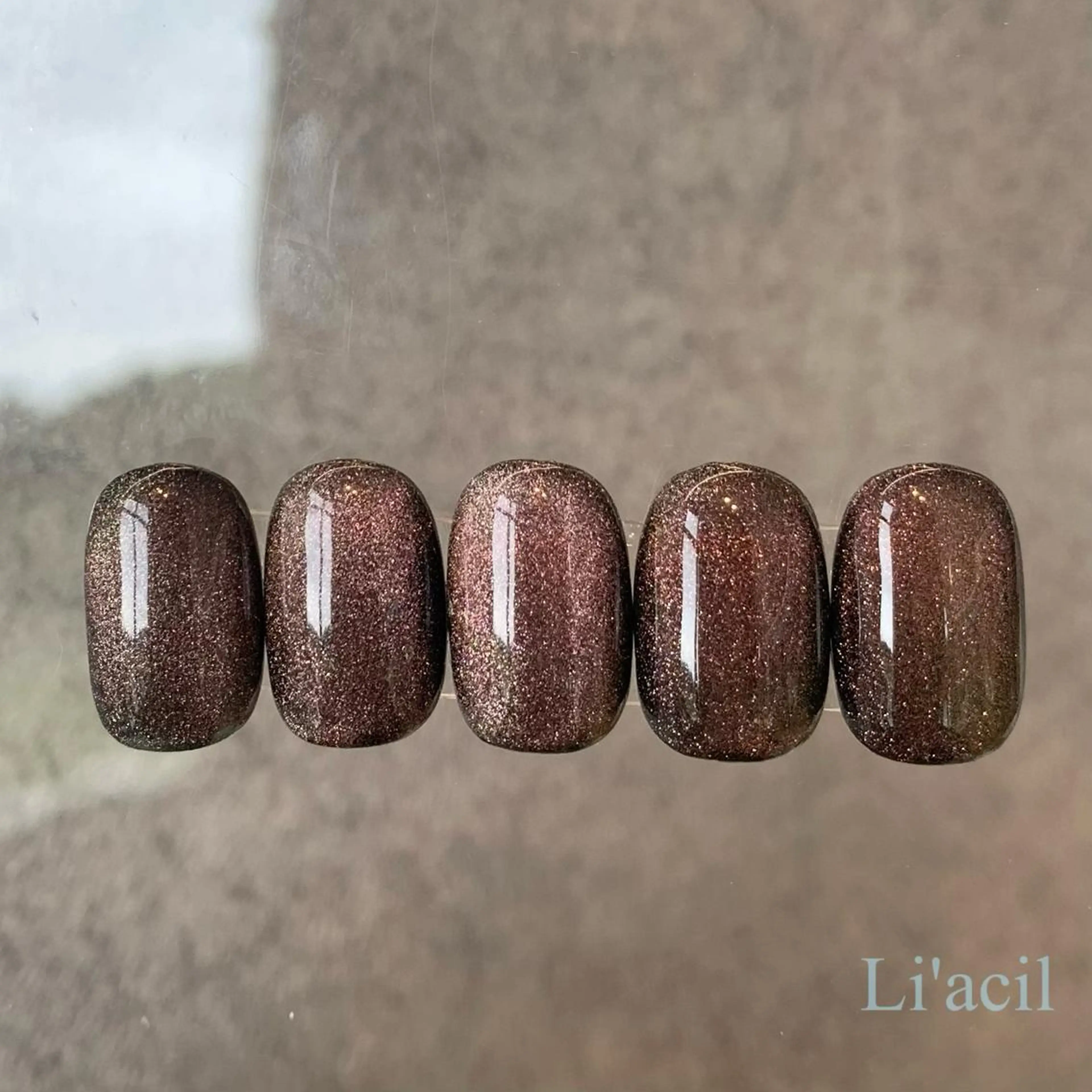 ネイル マグネットネイル ピンク ハンドネイル Baleine × Li'acil所属・Minami Kodamaのネイルデザイン