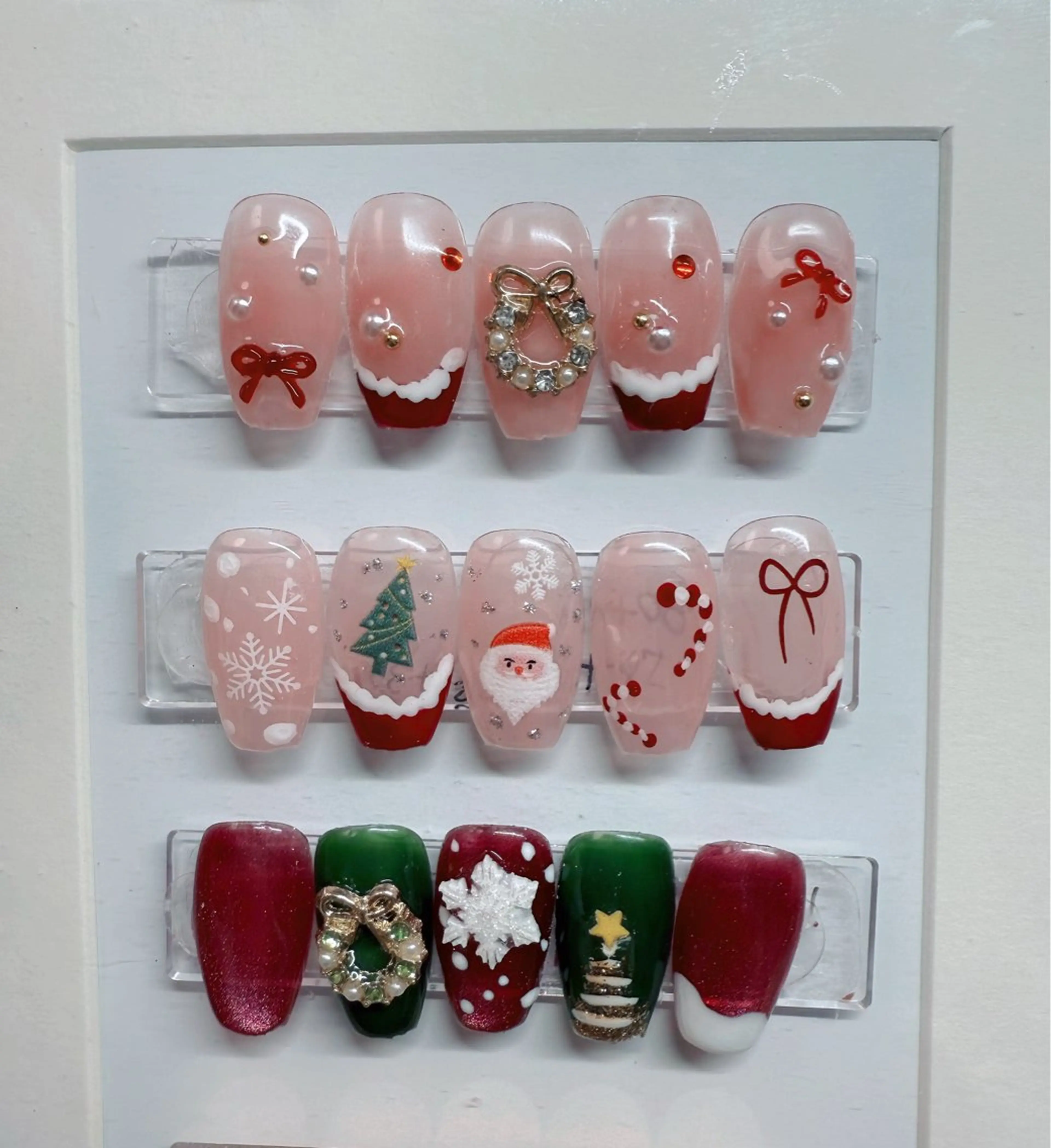 ネイル ネイルチップ 冬ネイル クリスマス リン リンのネイルデザイン