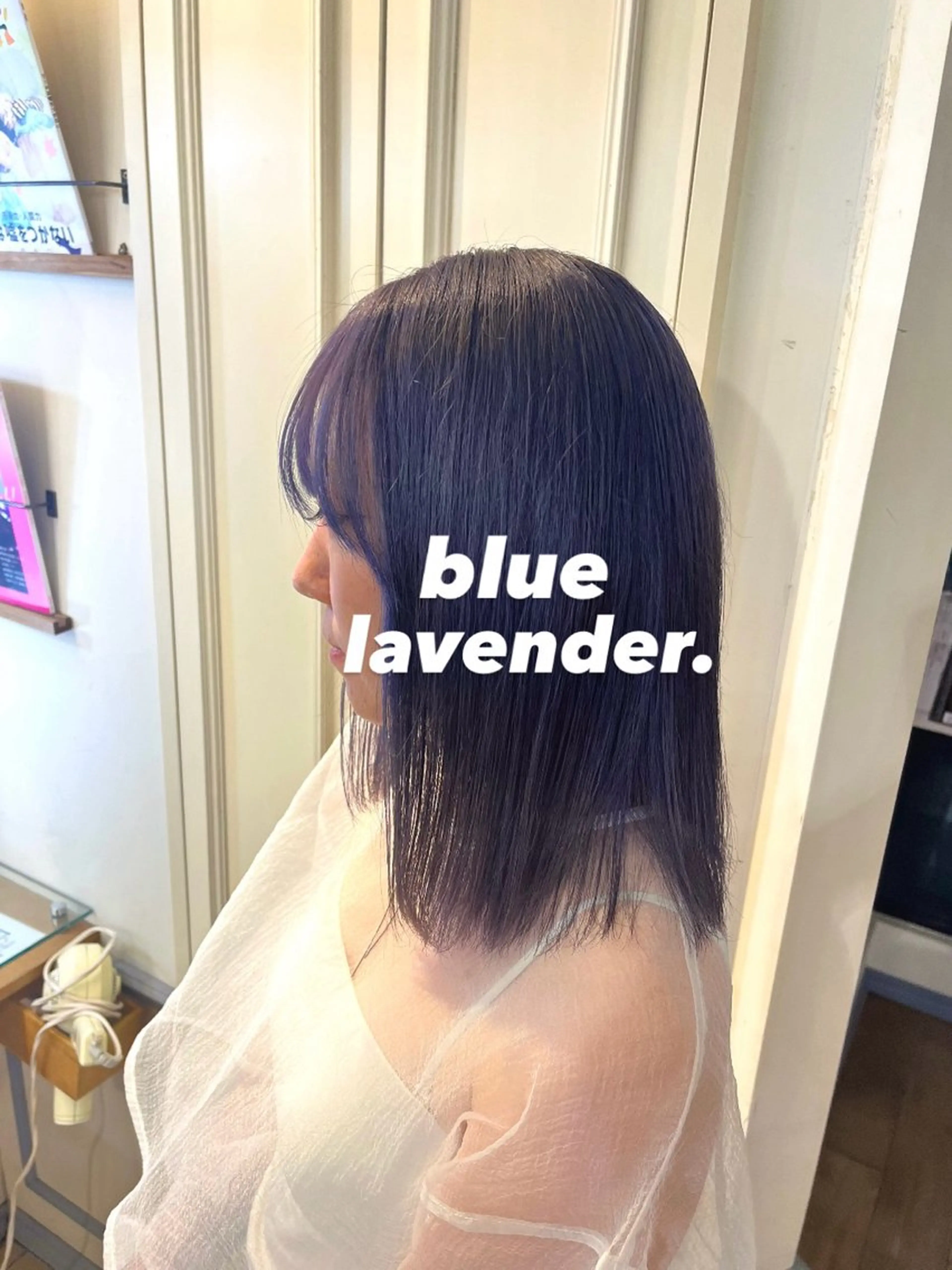 セミロング カラー ブルーカラー ブルーラベンダー ラベンダーカラー メンズカット/ 横浜/佐藤桃香 🦥のヘアスタイル