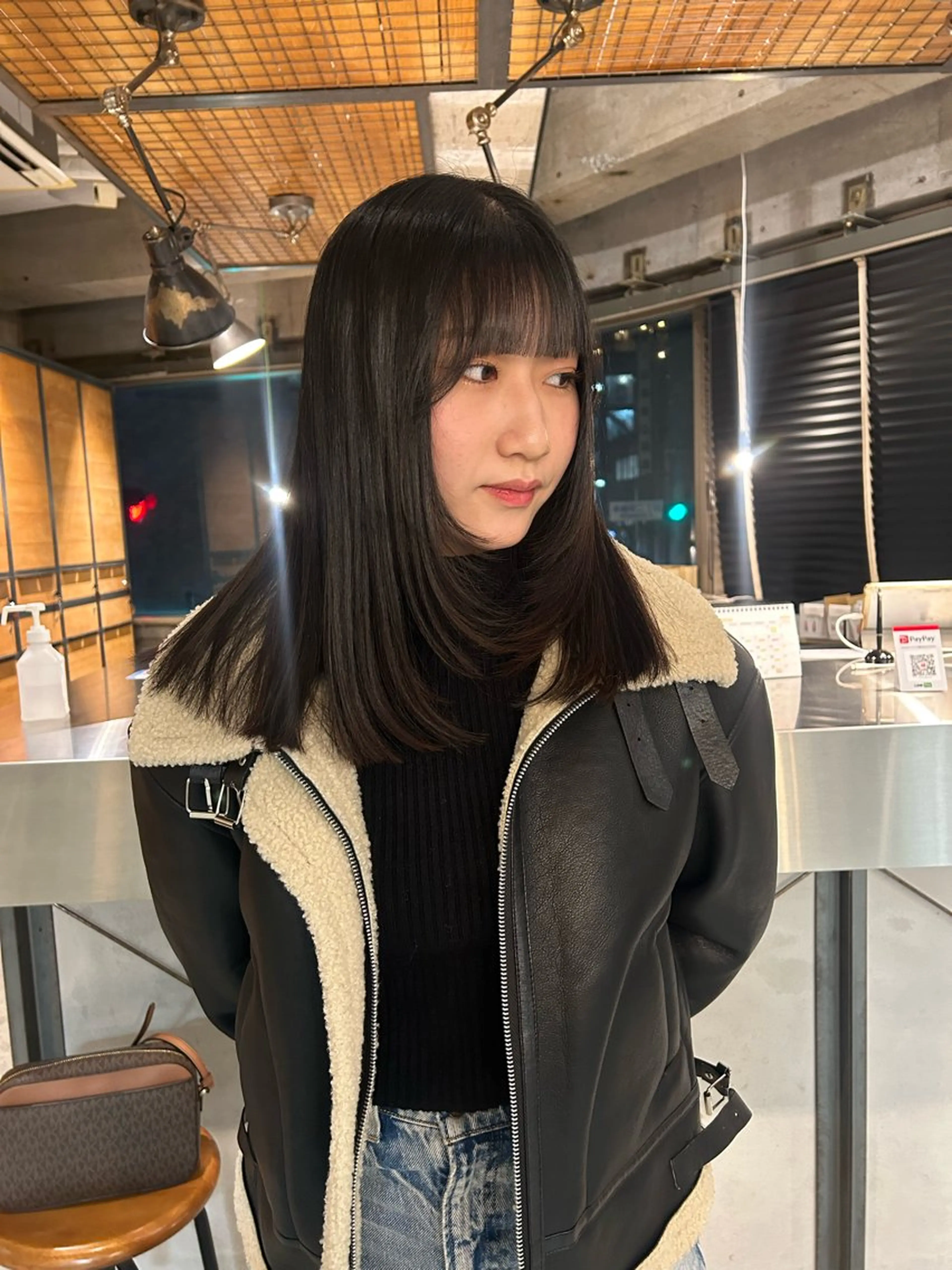 ミディアム カラー 顔まわりレイヤー 顔周りカット レイヤーカット カット ショートカット募集中 /NAGISAのヘアスタイル