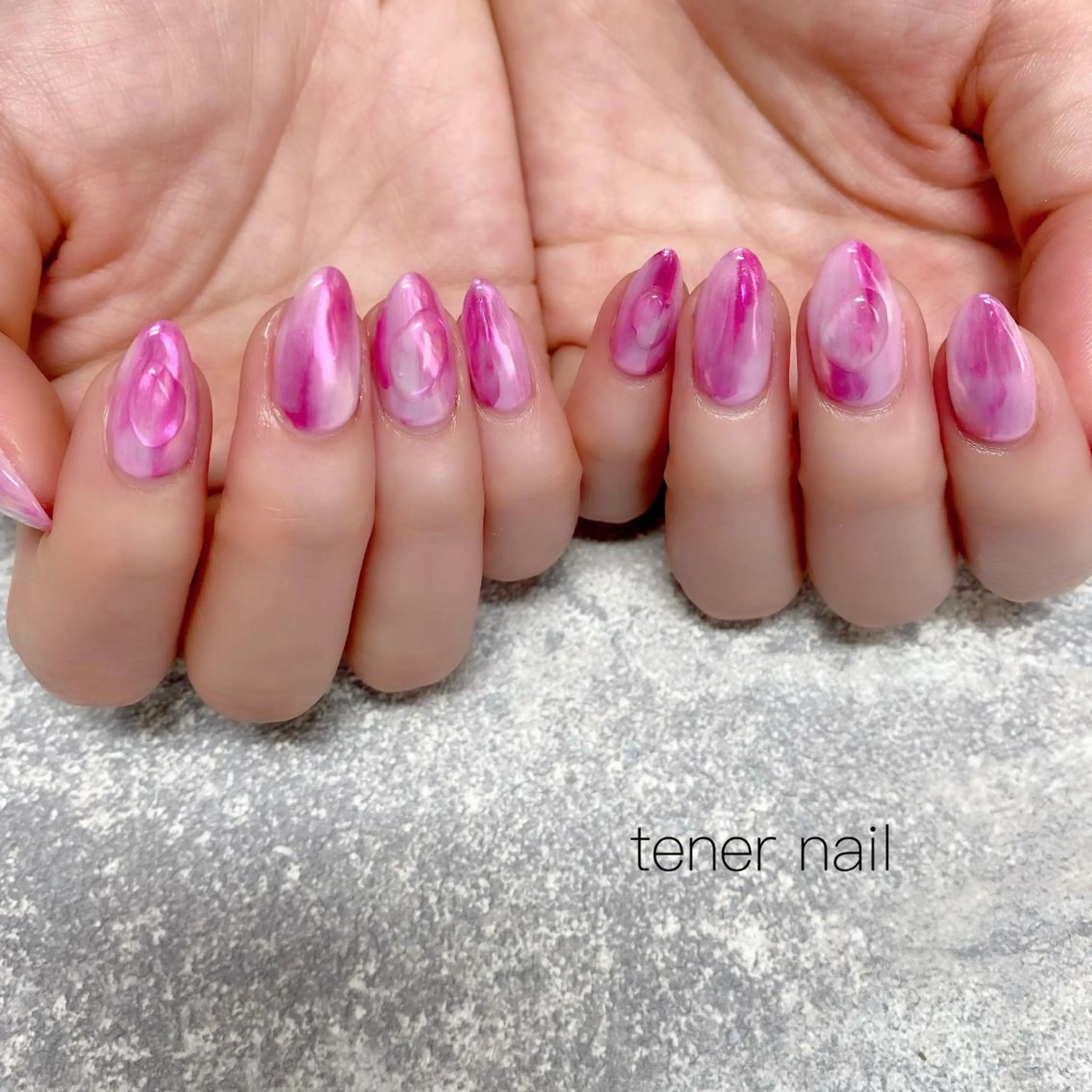 ネイル オーロラネイル ピンク tener  nail  テネルネイル所属・テネルネイル tener nailのネイルデザイン