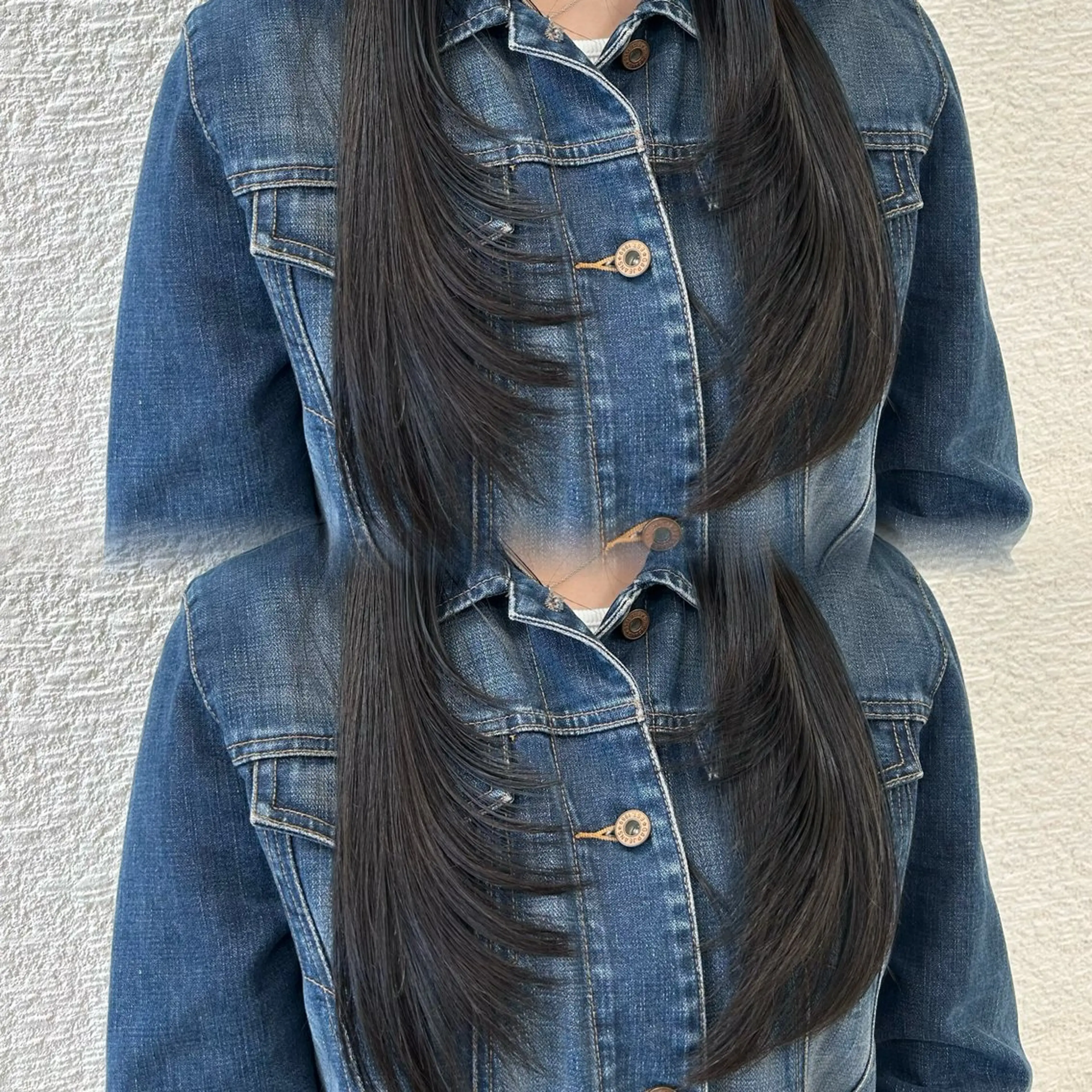 ロング カラー 透明感カラー レイヤーカット ヘアカラー トリートメント ヘアセット ベージュ/つや髪/ レイヤー／ゆいなのヘアスタイル