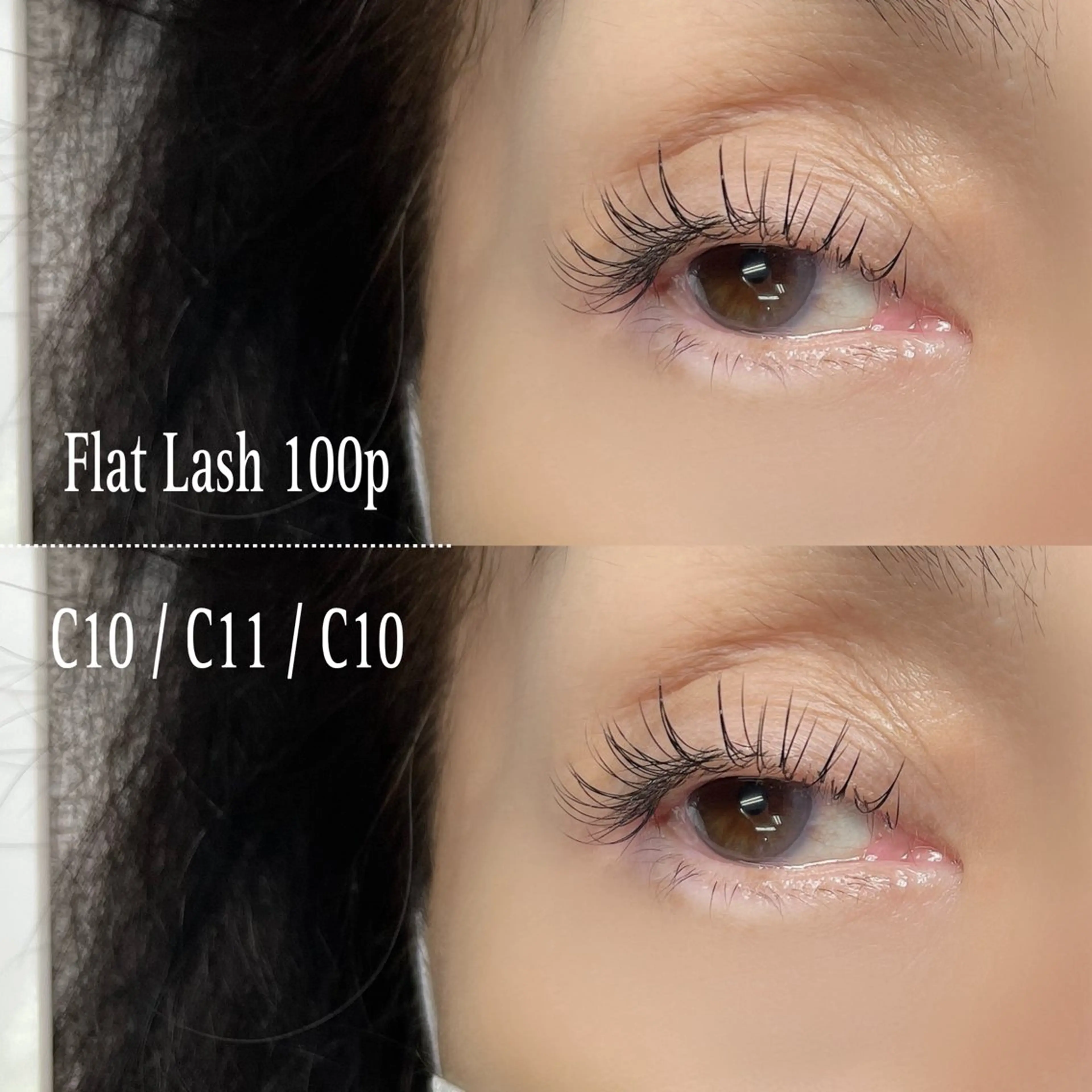 マツエク・マツパ キュート フラットラッシュ マツエク 美容室るーじゅ所属・美容室 るーじゅ/しいの木台のマツエク・マツパデザイン