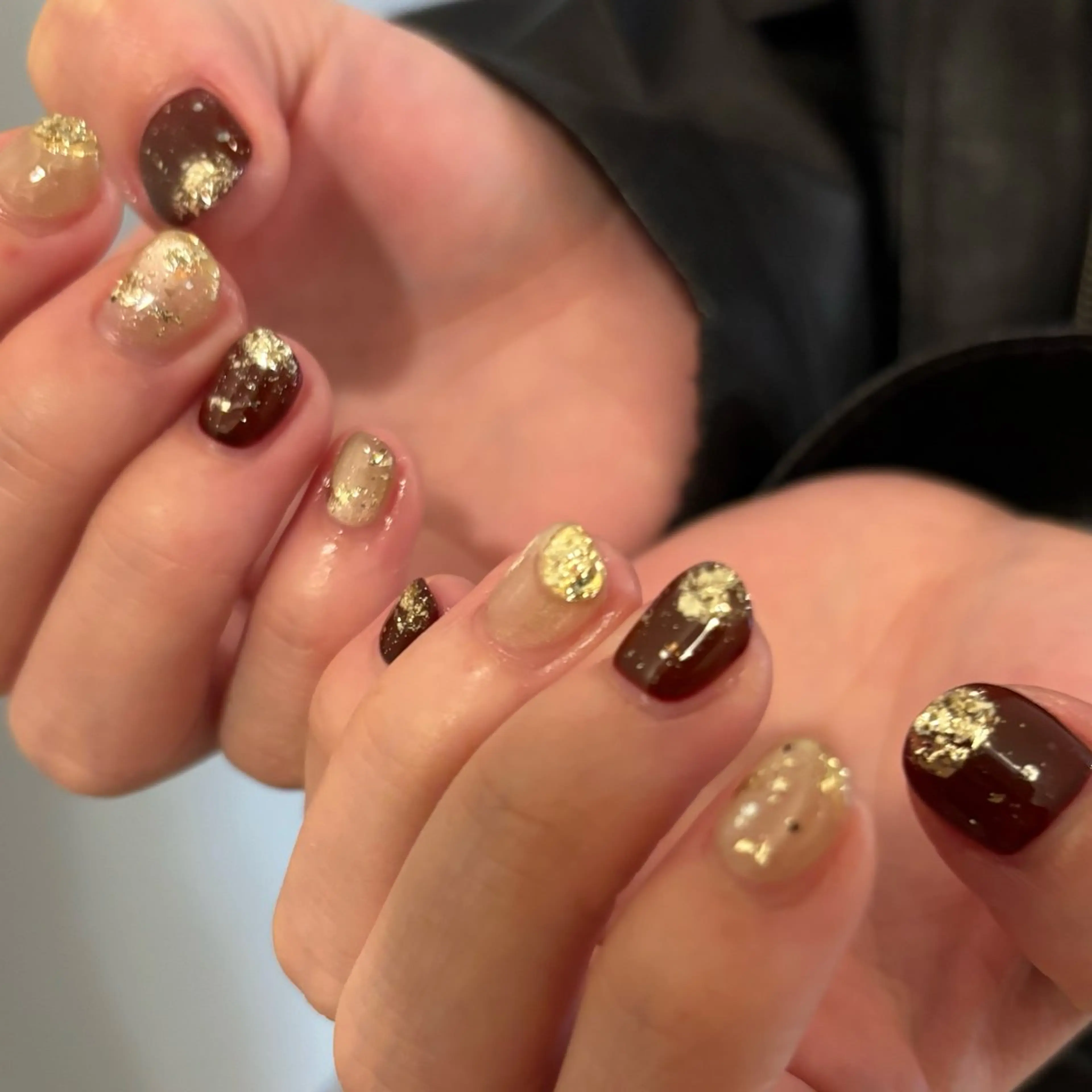 ネイル ボルドー 成人式 LYLY yukiのネイルデザイン