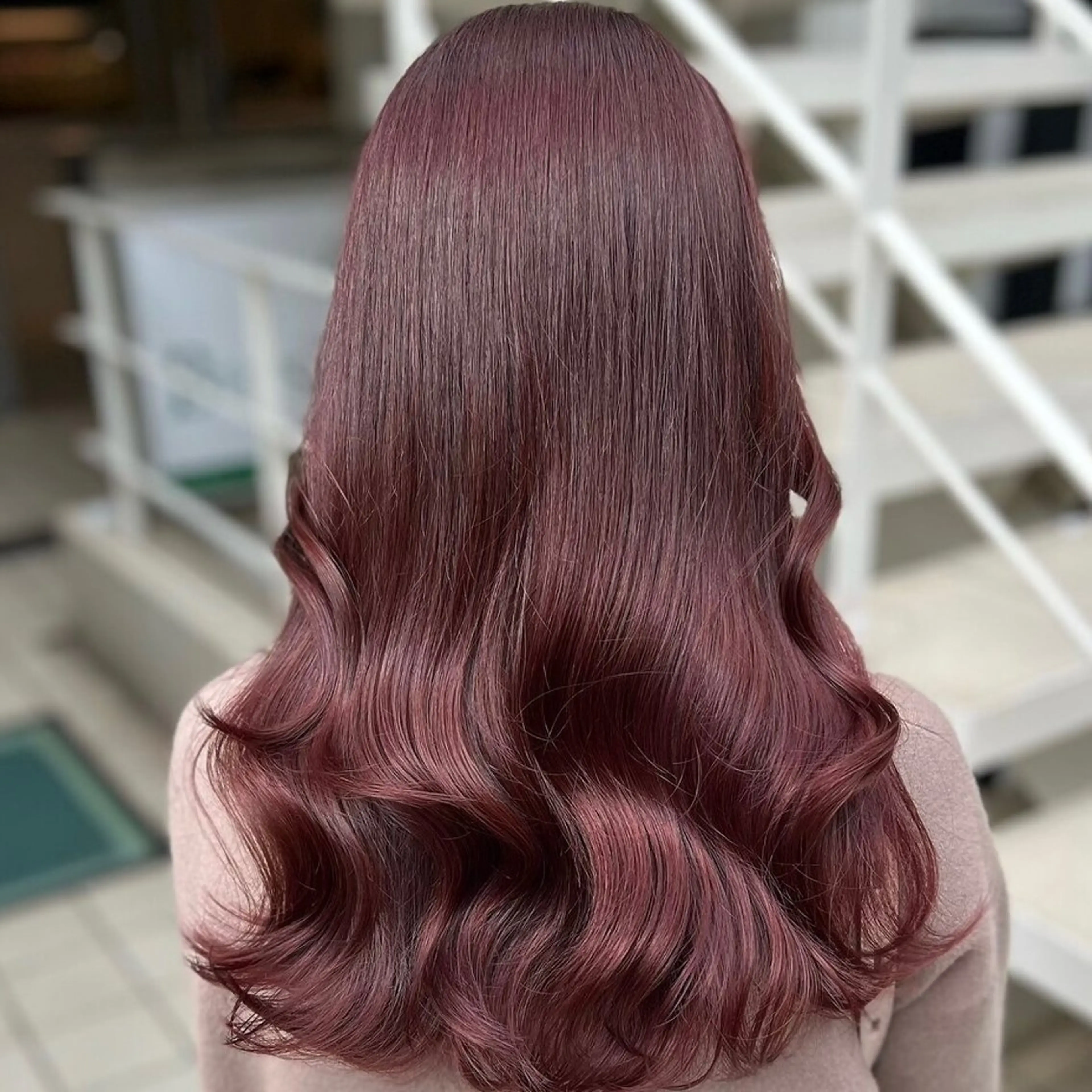 ロング カラー ブリーチ ブラウンカラー ハイトーンカラー ピンクカラー ピンクブラウン 💖ブリーチ/暖色 𝐘𝐮𝐢💖のヘアスタイル