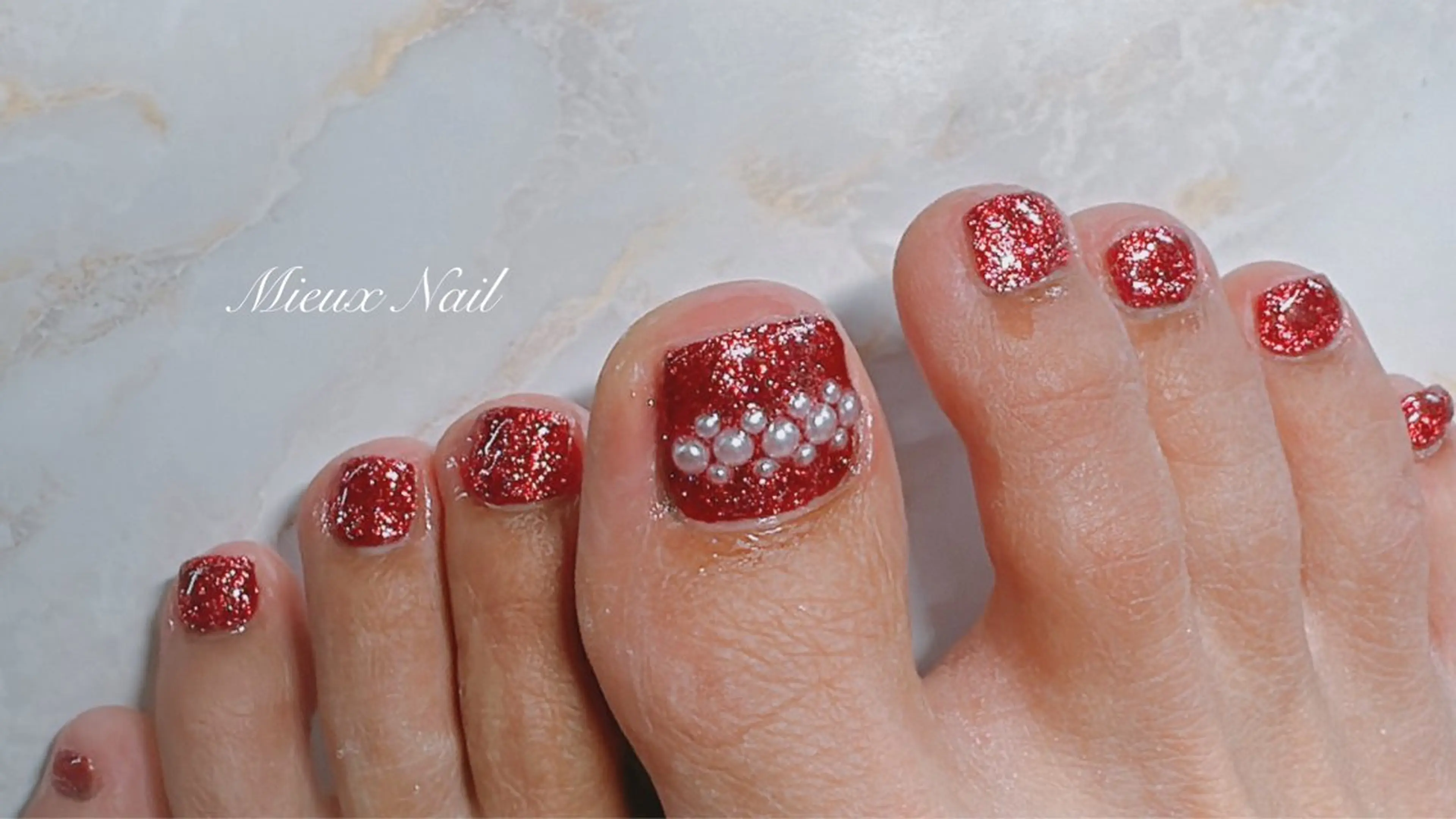 ネイル ブルー ジェルネイル パラジェル 市川 麻衣子のネイルデザイン