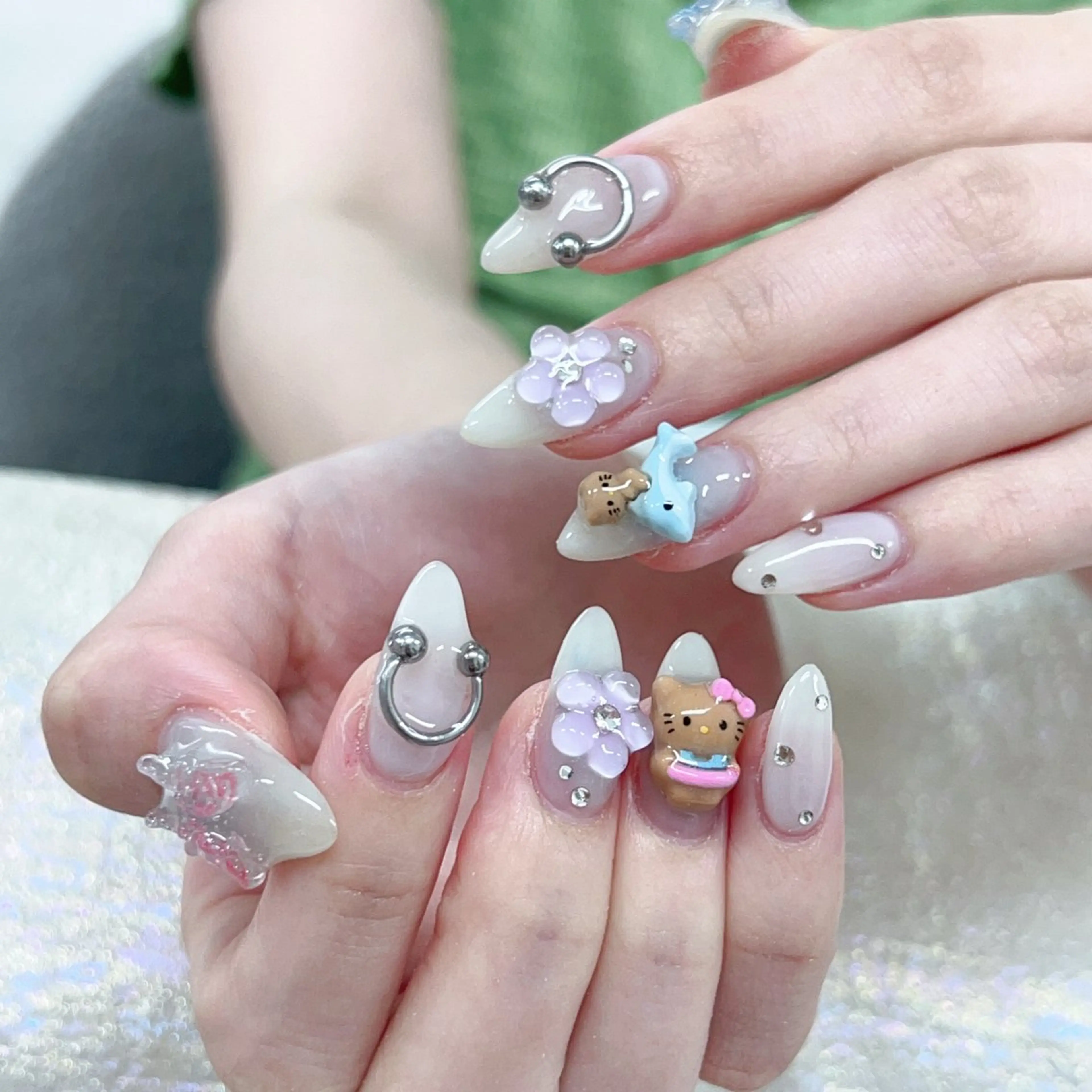 ネイル 長いだし/スカルプ/ パラシェルN.oneのネイルデザイン