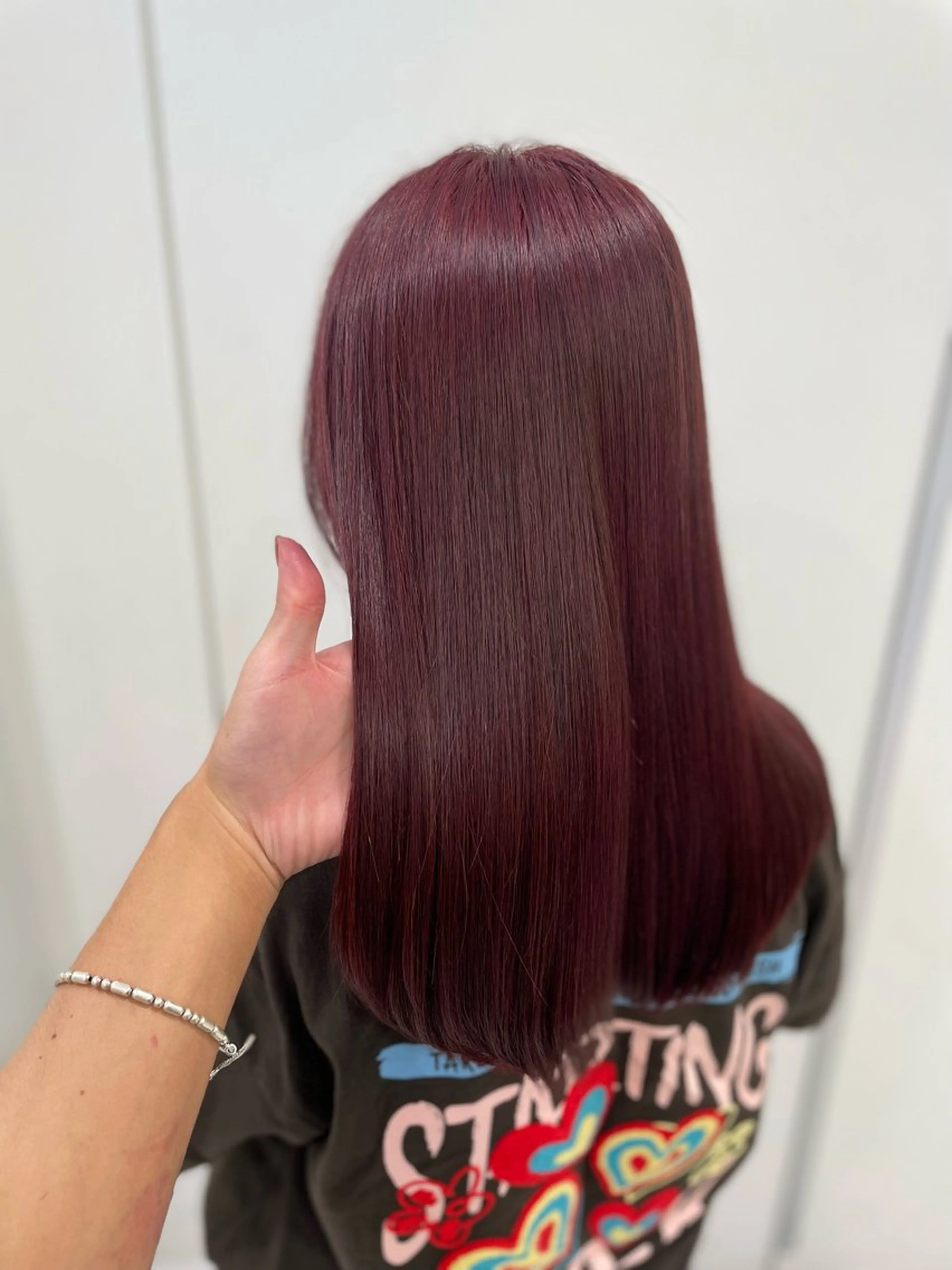 ミディアム カラー ヘアカラー トリートメント ヘッドスパ ヘアセット 大人っぽ♡上品な暖色 ♡ブリーチなし♡のヘアスタイル