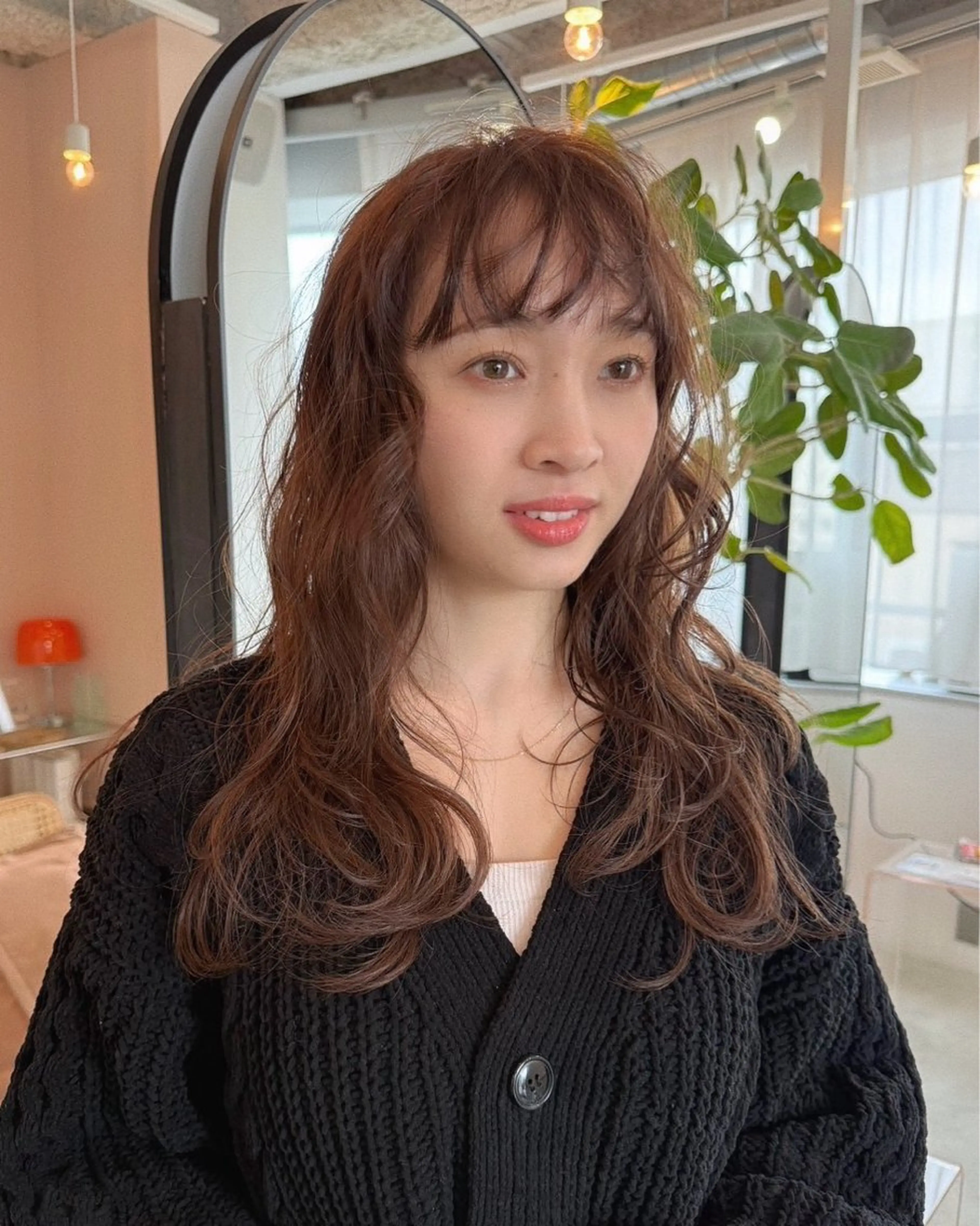 ロング レイヤーカット カット ヘアカラー トリートメント 義本 風佳のヘアスタイル