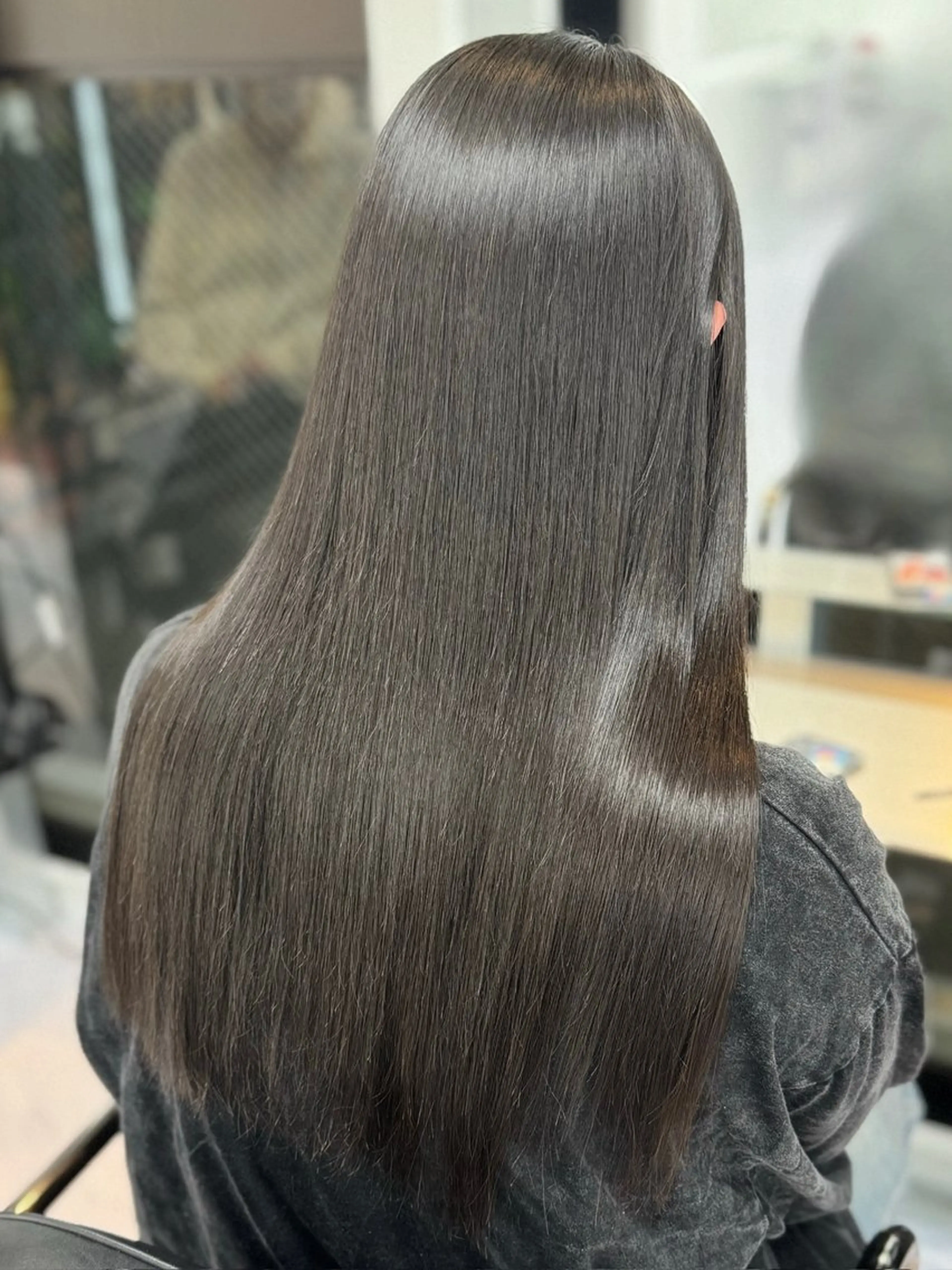 ロング カット 縮毛矯正 トリートメント 野口聖矢/縮毛矯正 髪質改善/ViVIEのヘアスタイル