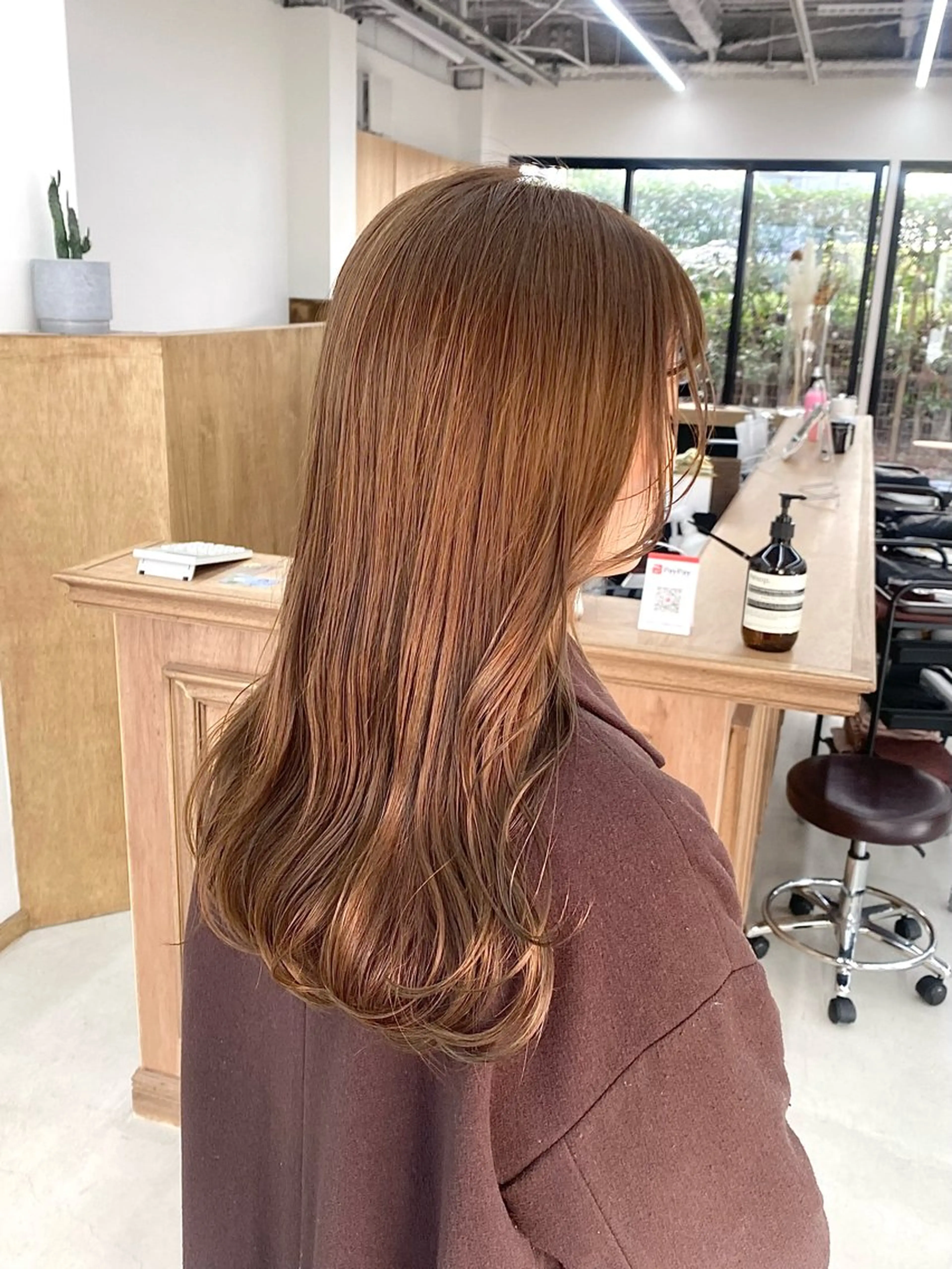 セミロング カラー ヘアアレンジ ベージュカラー ブリーチ ブリーチなしカラー カット ヘアカラー トリートメント ハル🌸柔色/ ブリーチなし/艶髪のヘアスタイル