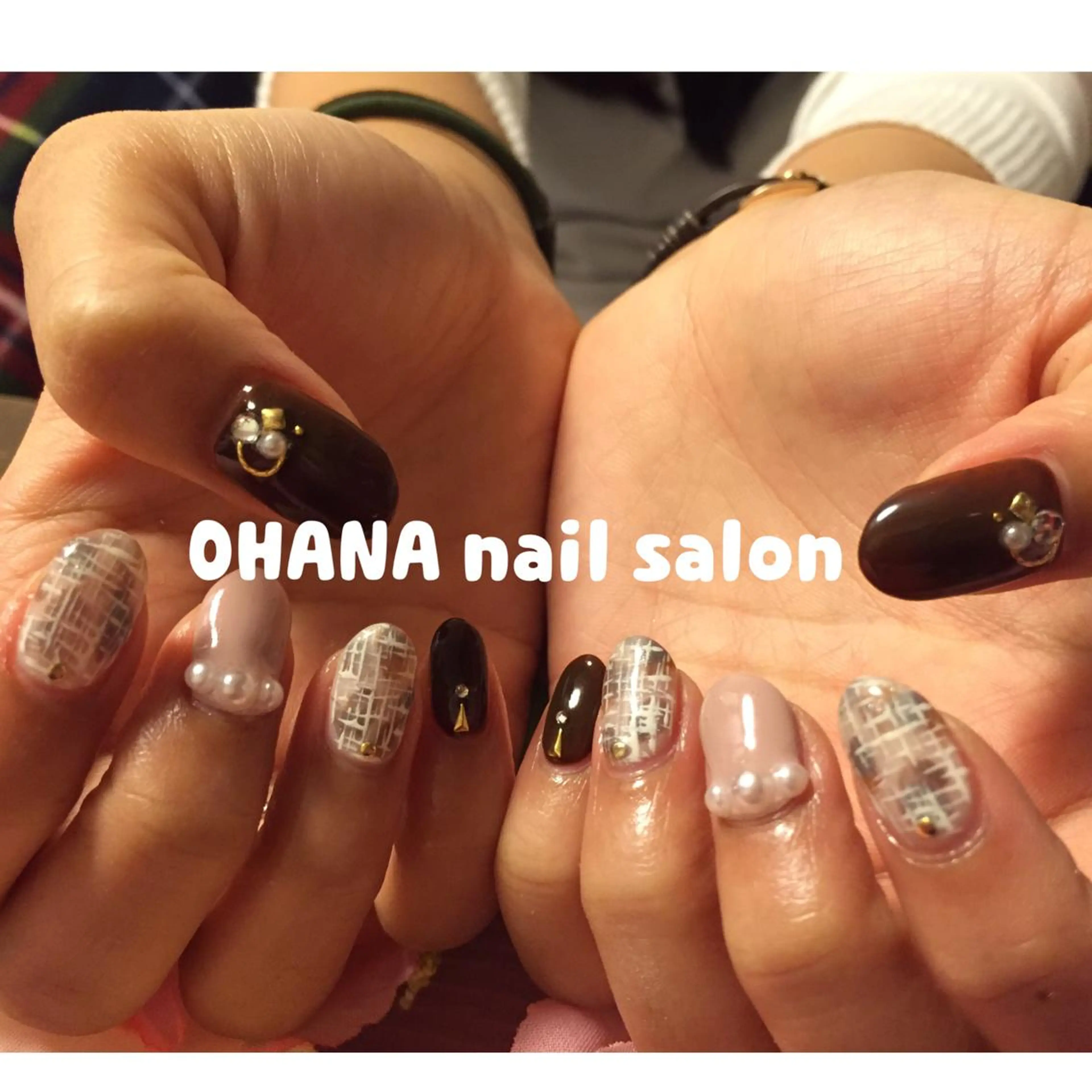 ネイル べっ甲ネイル ジェルネイル ツイードネイル 那覇🏝️台湾人 ネイリストSHIUのネイルデザイン