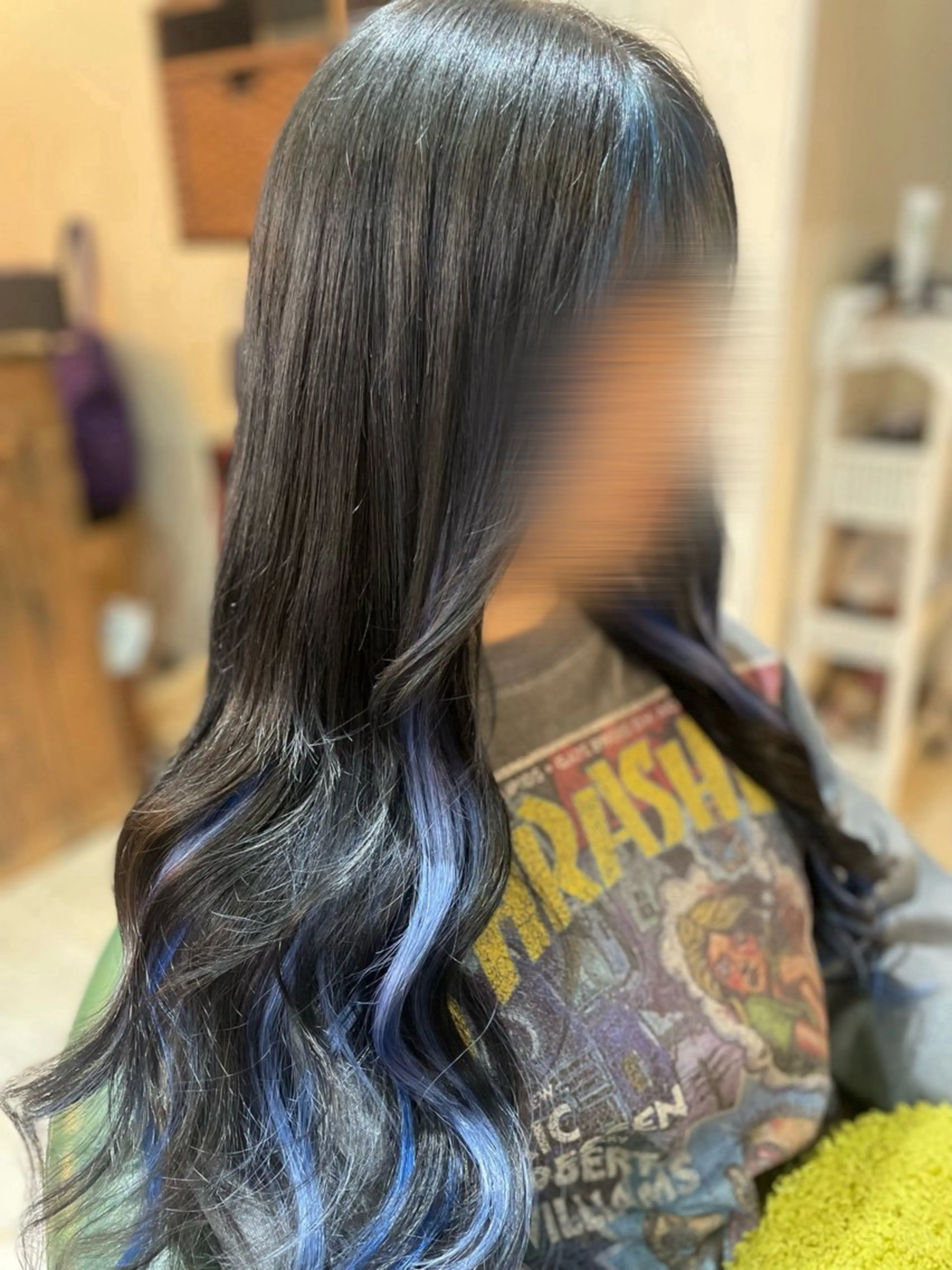 【U24限定】 🩵ハイライト，インナーエクステ🩵　52cmシールエクスて（おへそ上の長さ）10枚　4500円の写真