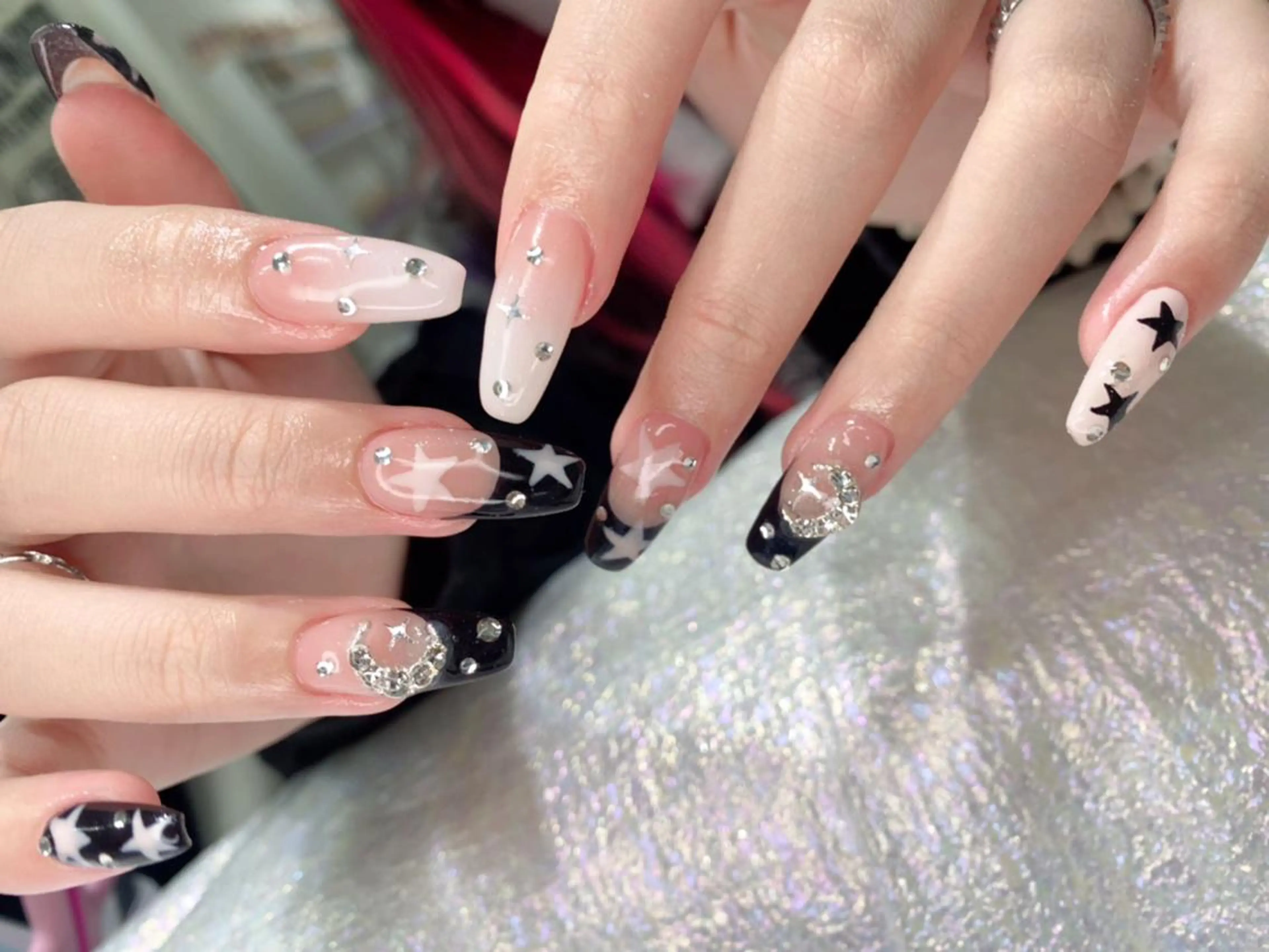 ネイル 長さ出し ネイルチップ Queen's ゆなのネイルデザイン