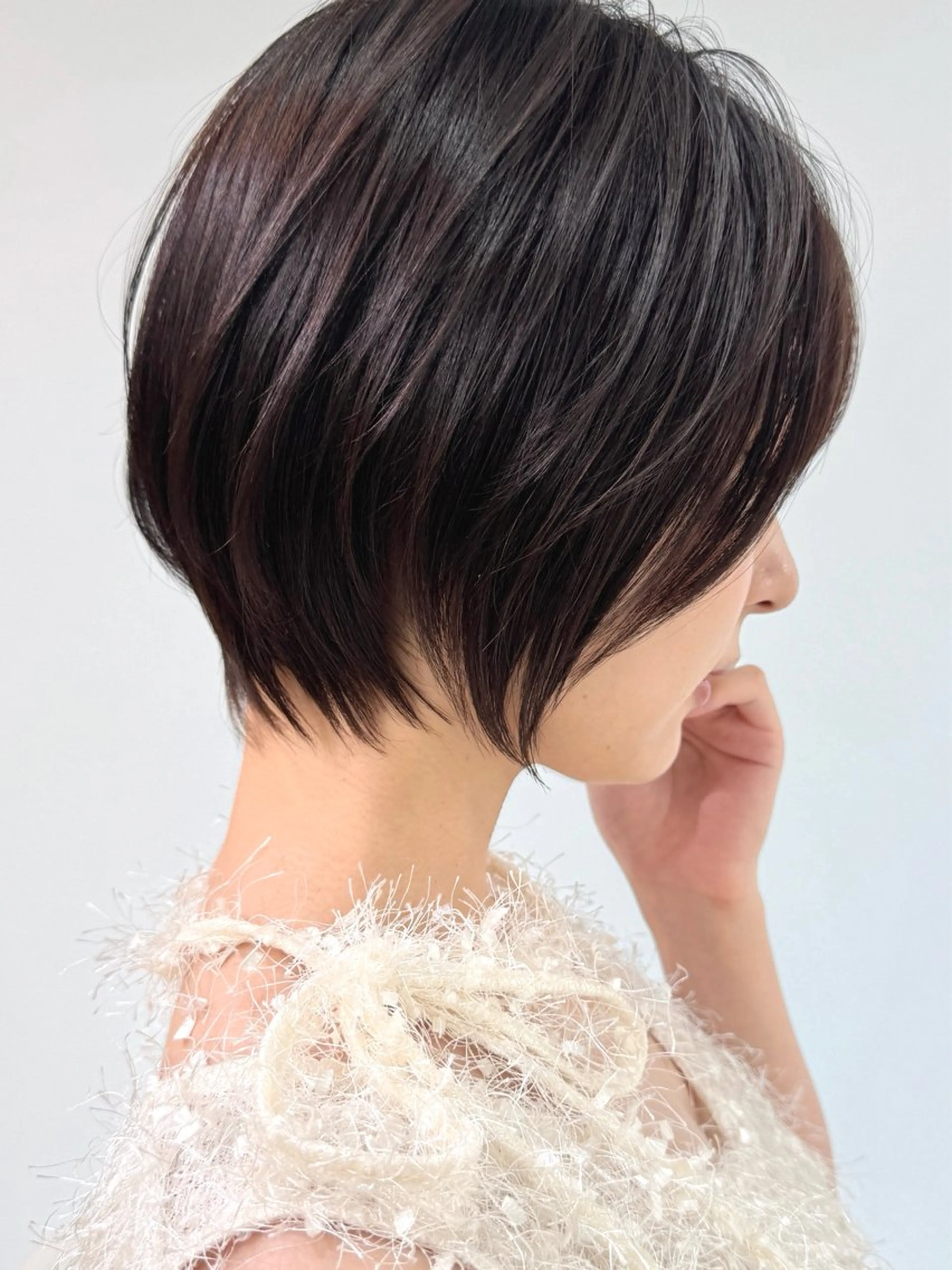 ショート ショートボブ ボブ 顔周りカット ショートヘア カット ショート/ボブ/ 白髪ぼかし/しんやのヘアスタイル