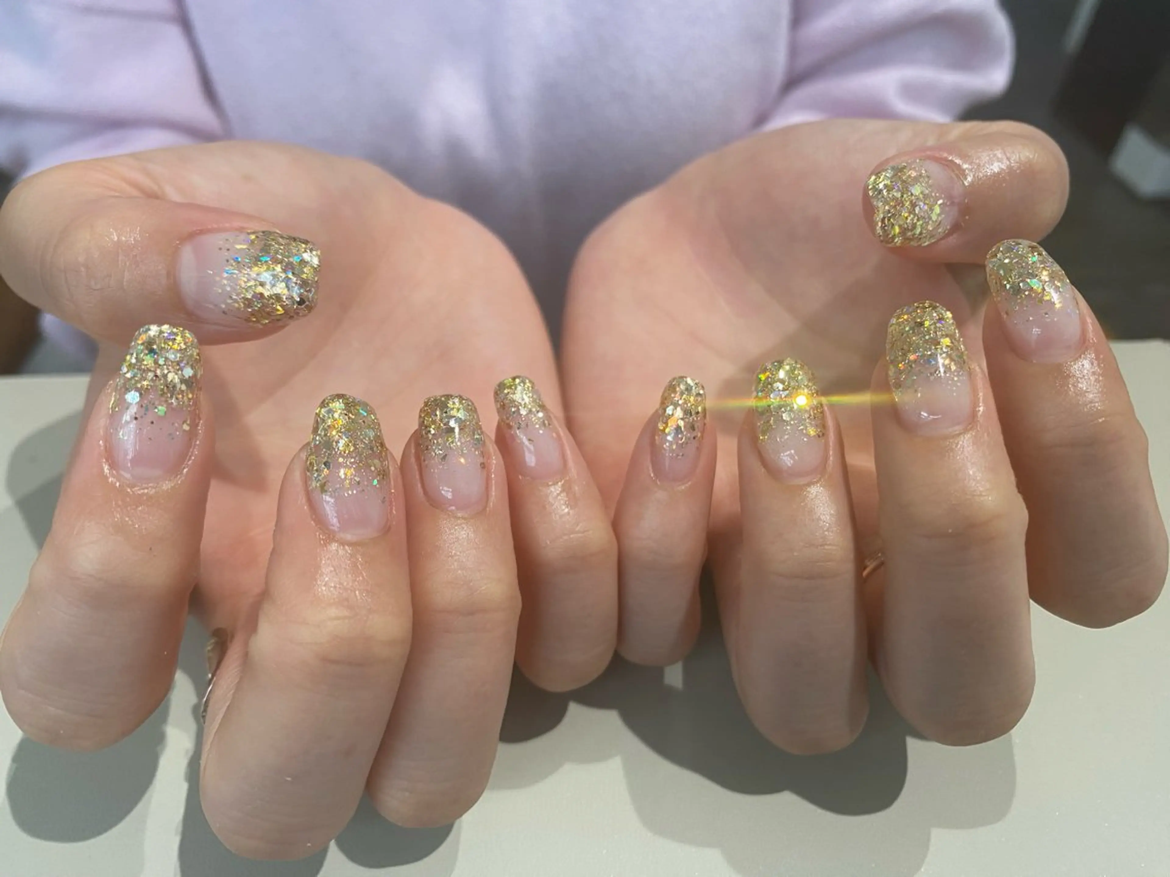 ネイル ラメ(グリッター) ラメグラデーション Yarm As Etel　。のネイルデザイン