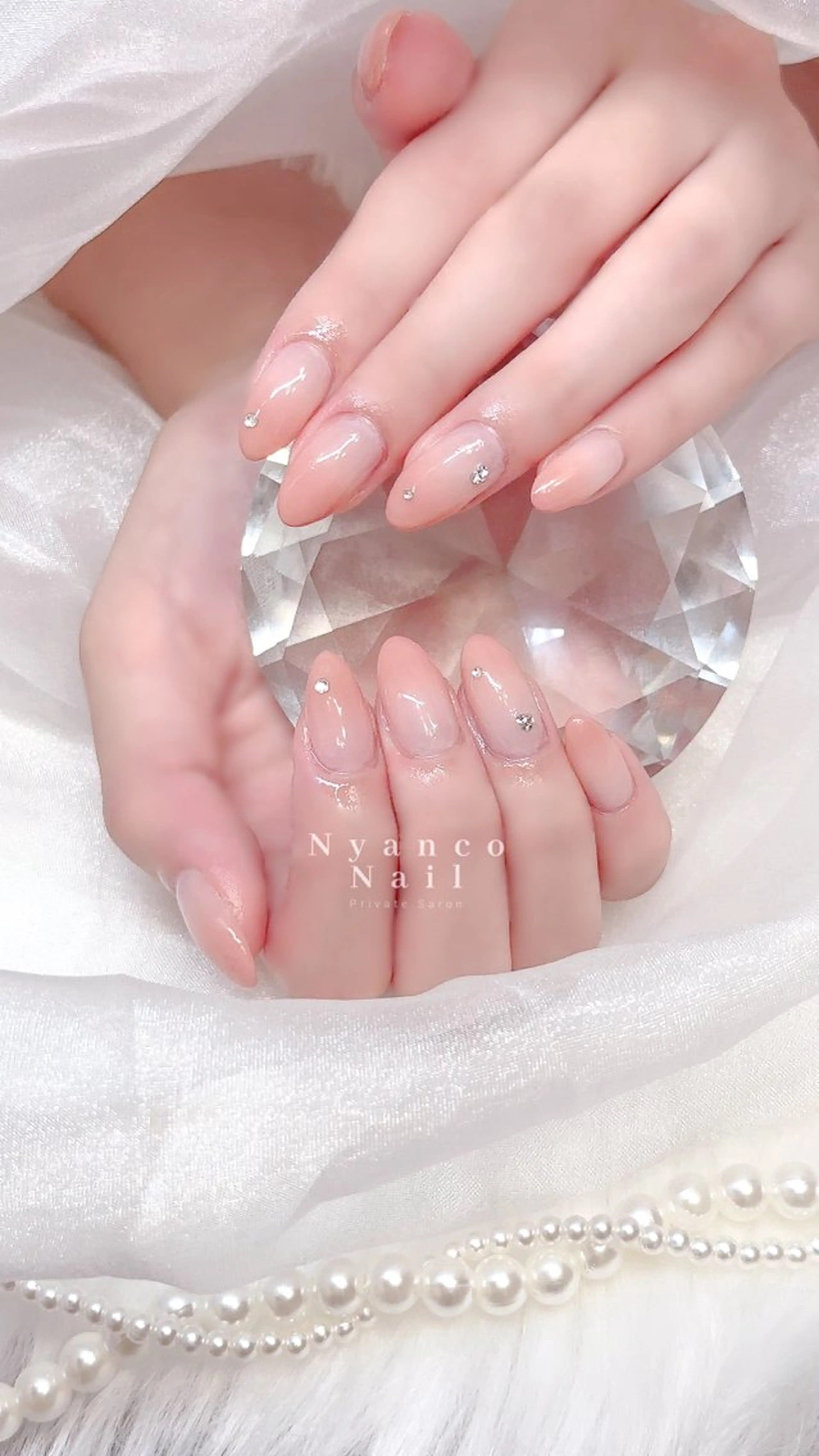 ネイル ジェルネイル グラデーション キラキラネイル オフィスネイル ピンク Nyanco Nailのネイルデザイン
