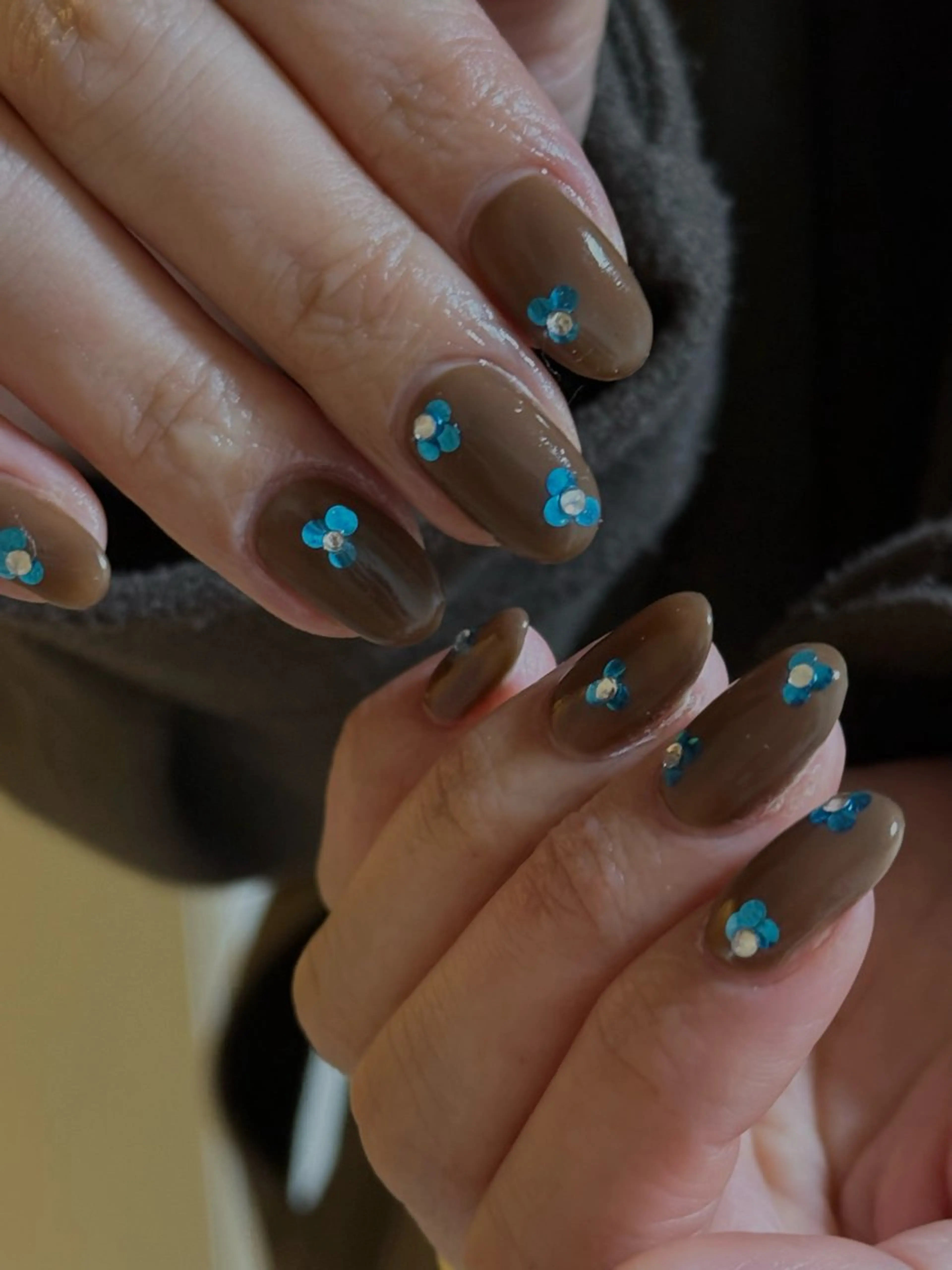 ネイル ブルー ハンドネイル Black sheep.所属・Fujimori .のネイルデザイン