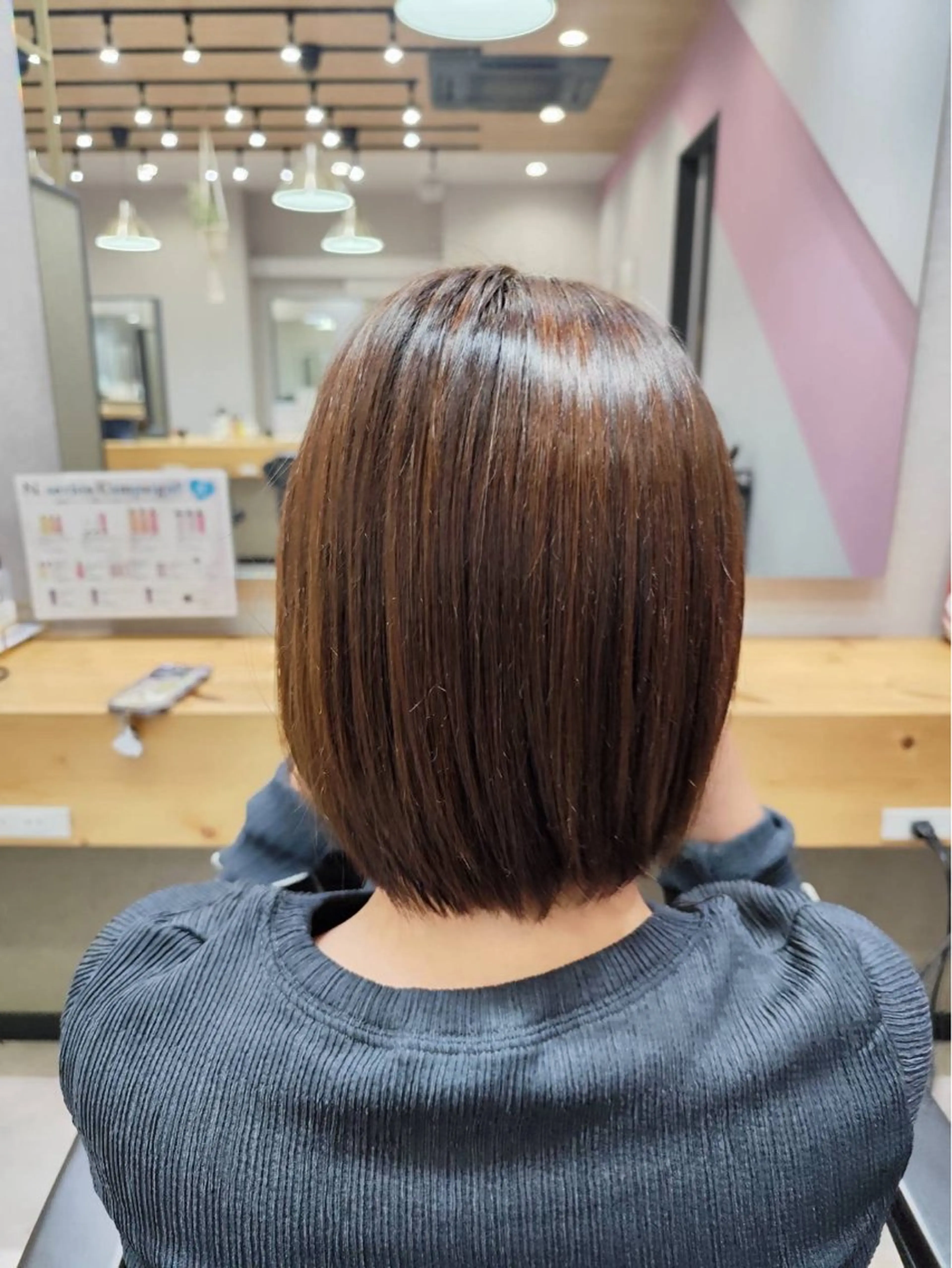 ショート カット 縮毛矯正 トリートメント ラベンダーバイジュエル所属・ほし のぞみのヘアスタイル