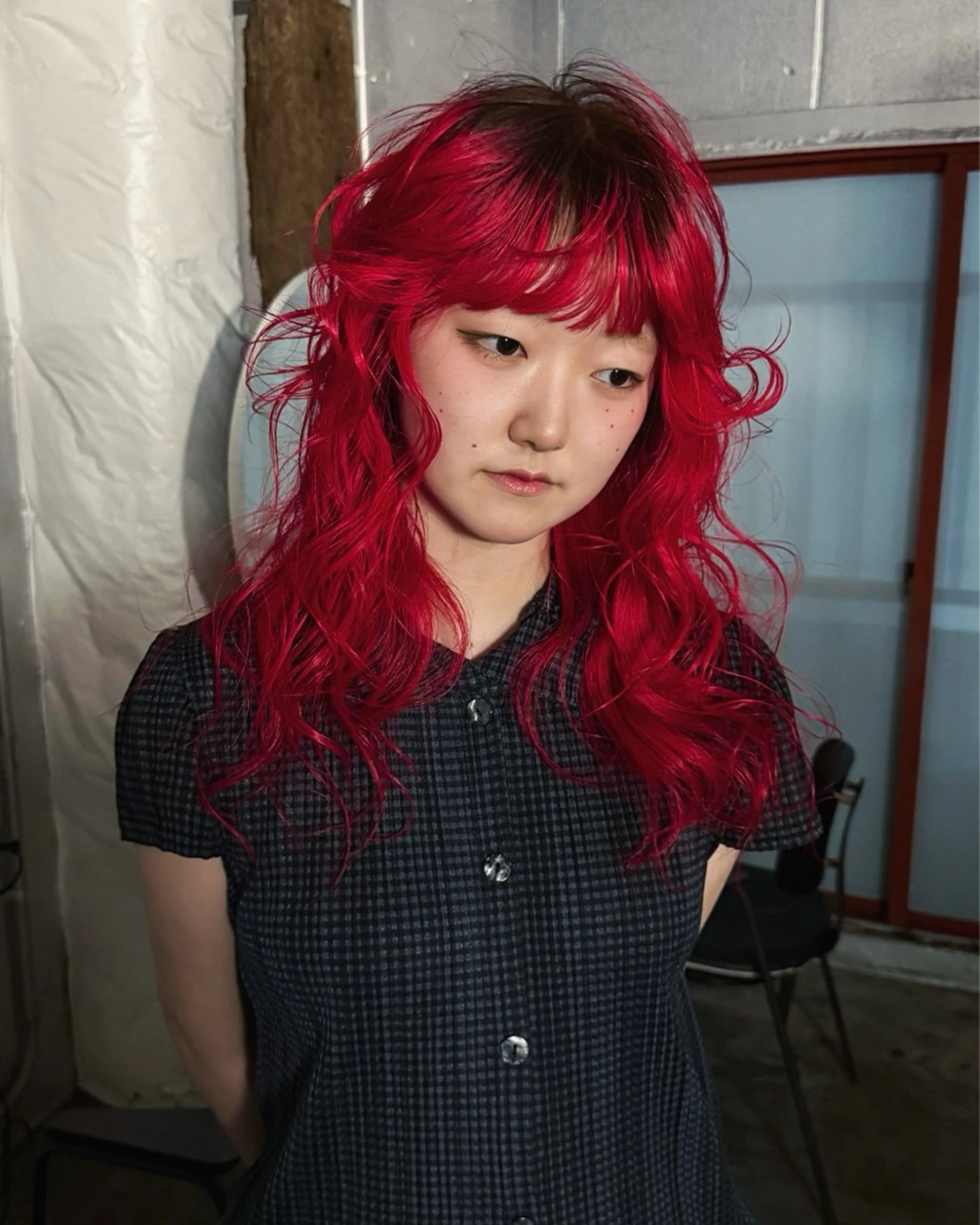 ミディアム カラー カット ヘアカラー ハイトーン/デザイン /ひさやのヘアスタイル